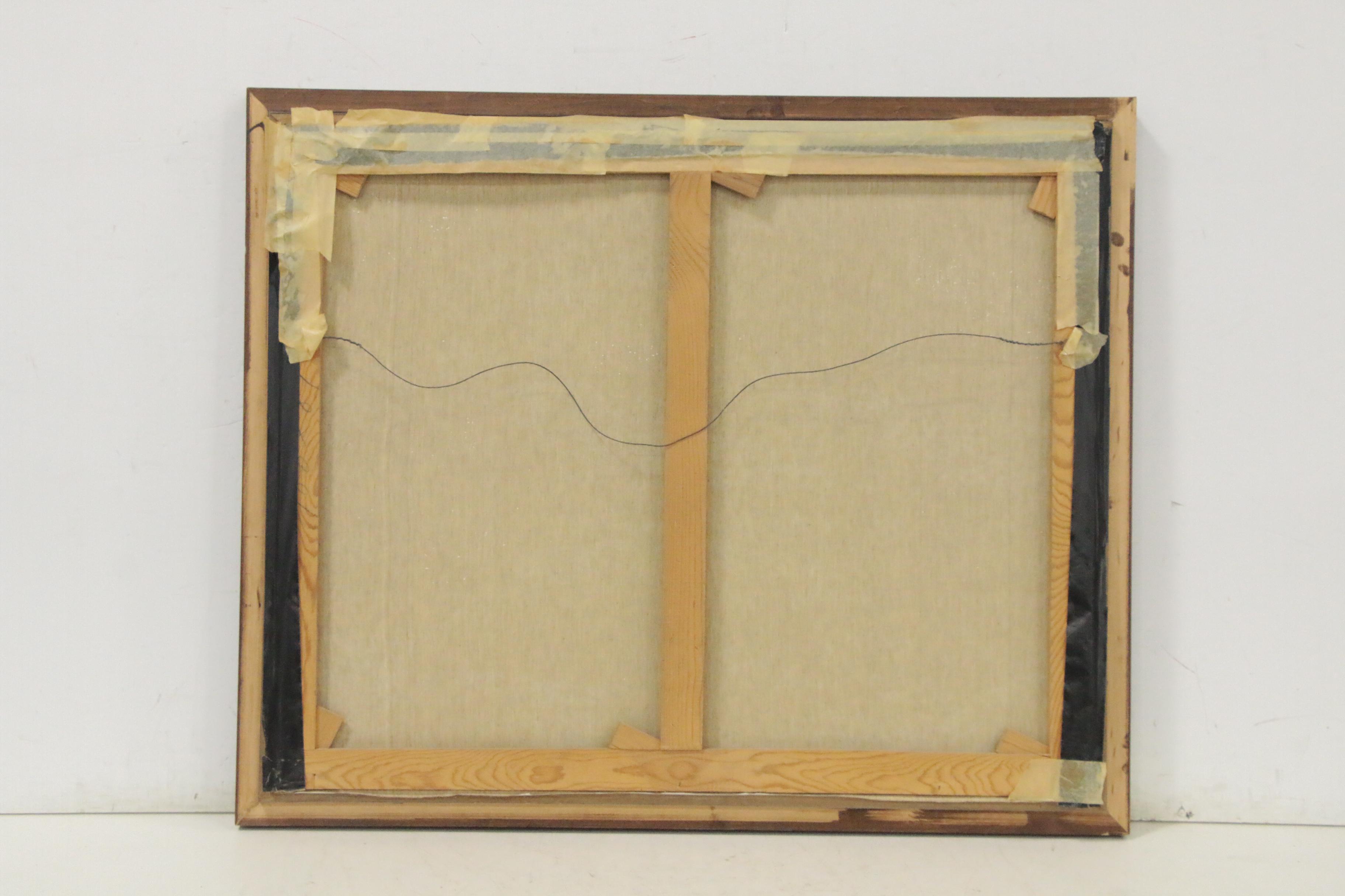 Arnaldo Curia Santos Oil Painting of Mediterranean Scene, Late 20th Century