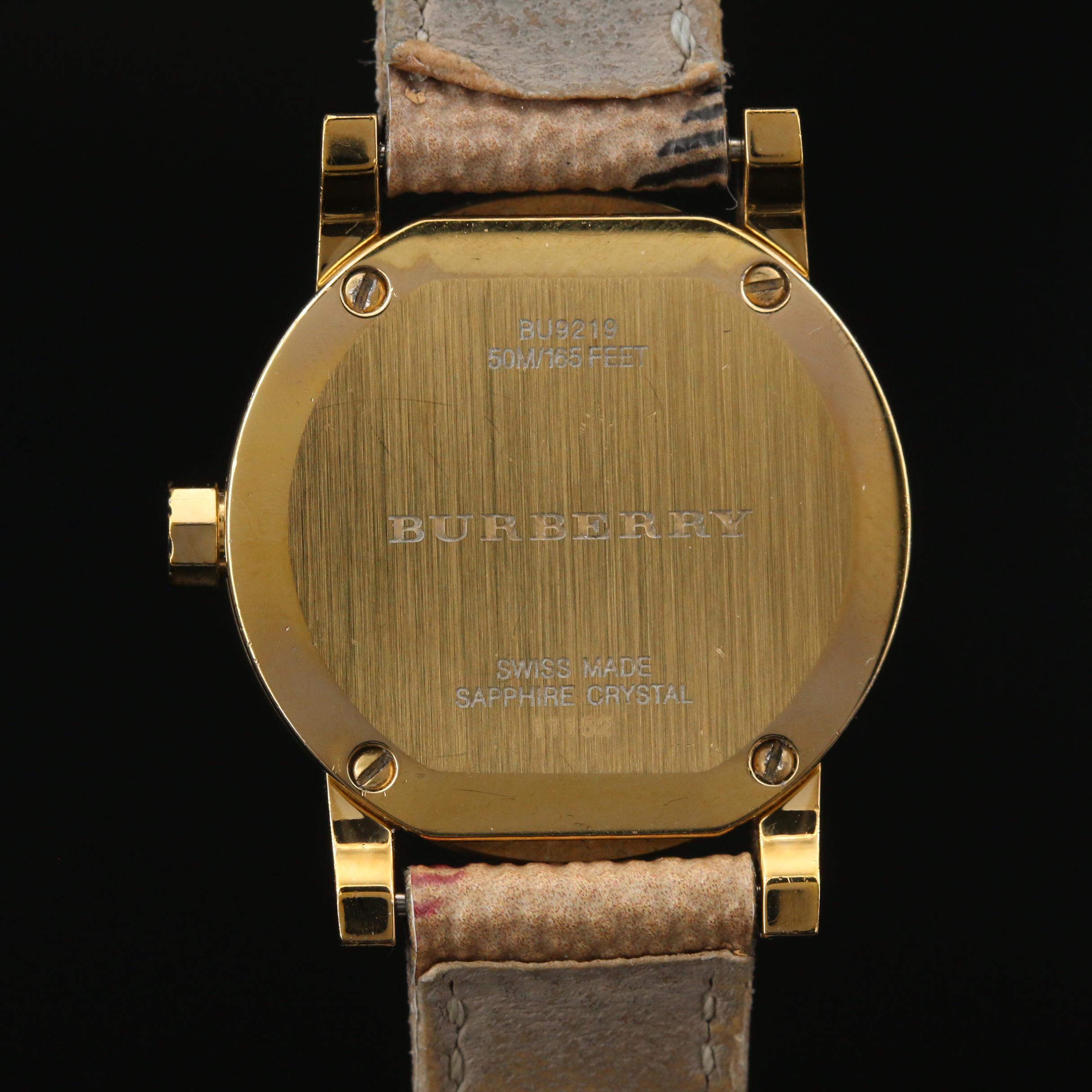 Burberry BU9219 Gold Tone Stainless Steel Quartz Watch