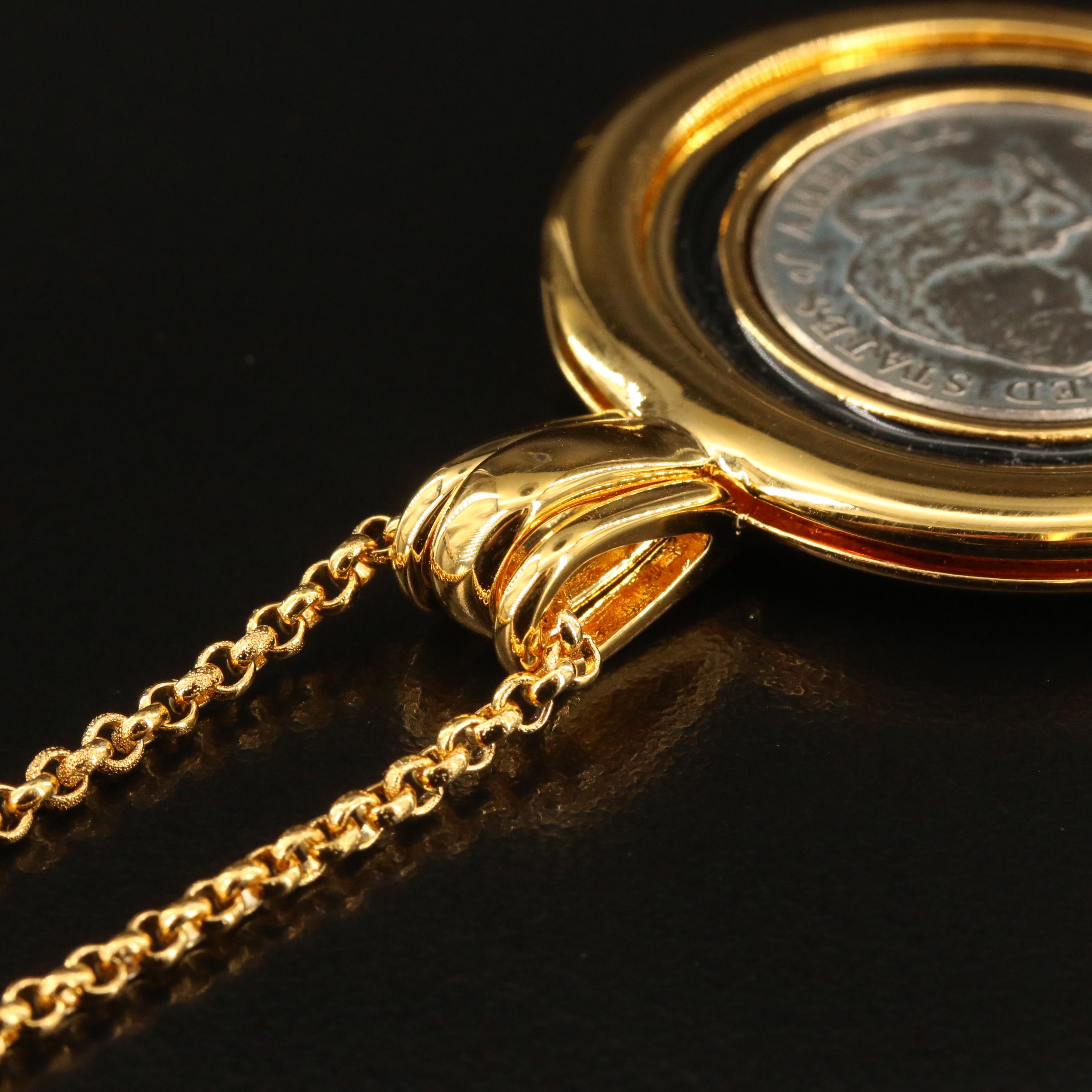 Coin Jewelry Featuring Ring and Necklace with Interchangeable Pendants