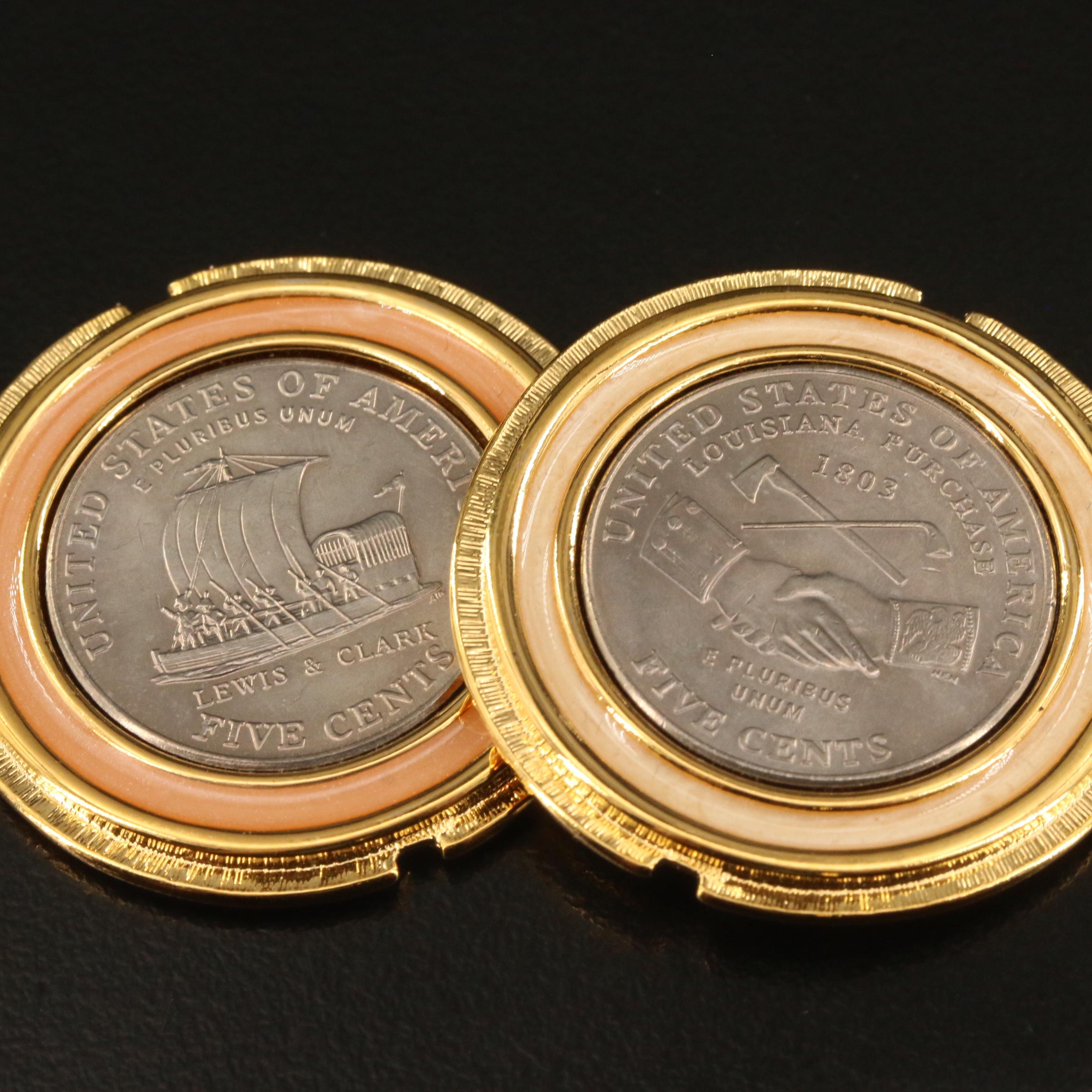 Coin Jewelry Featuring Ring and Necklace with Interchangeable Pendants