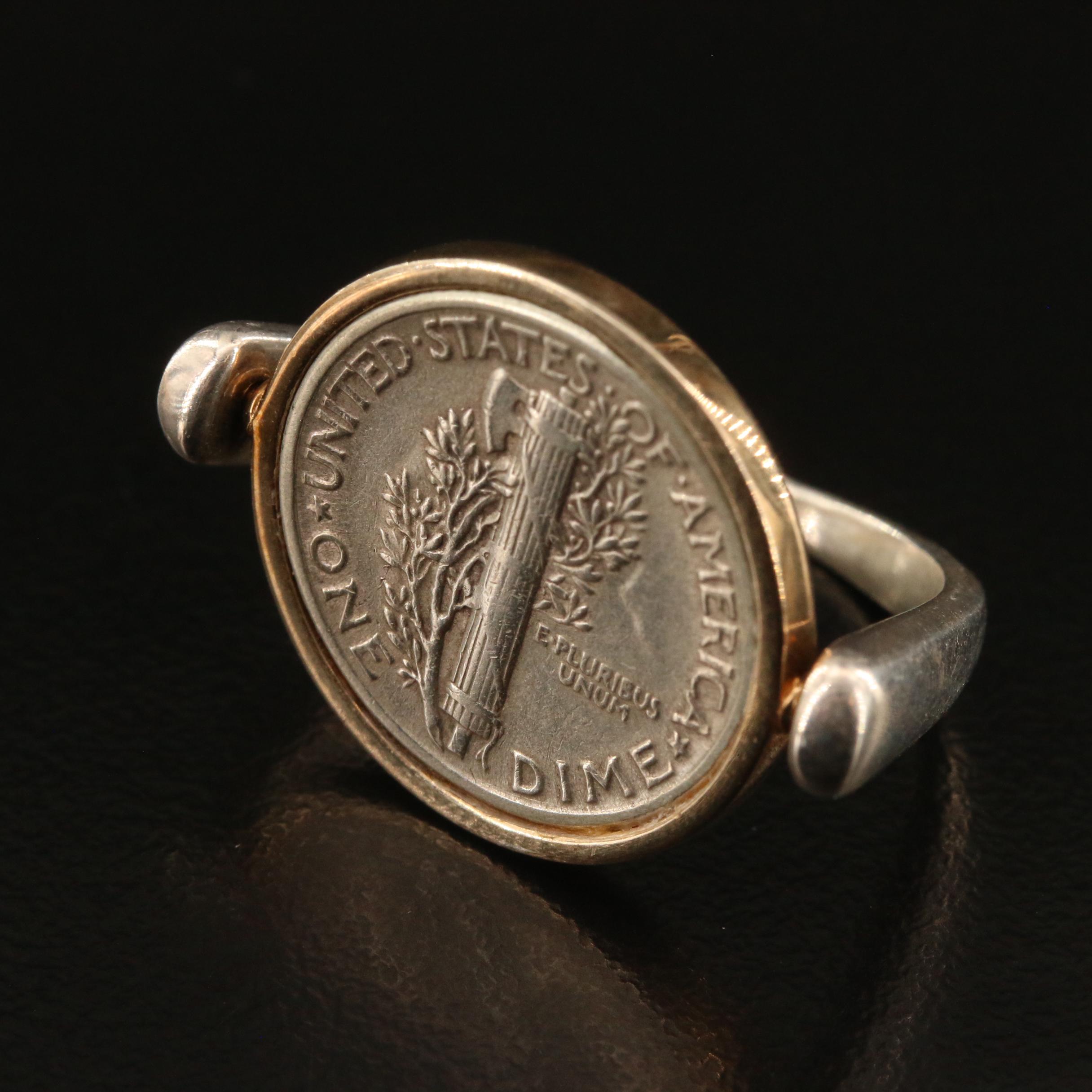 Coin Jewelry Featuring Ring and Necklace with Interchangeable Pendants