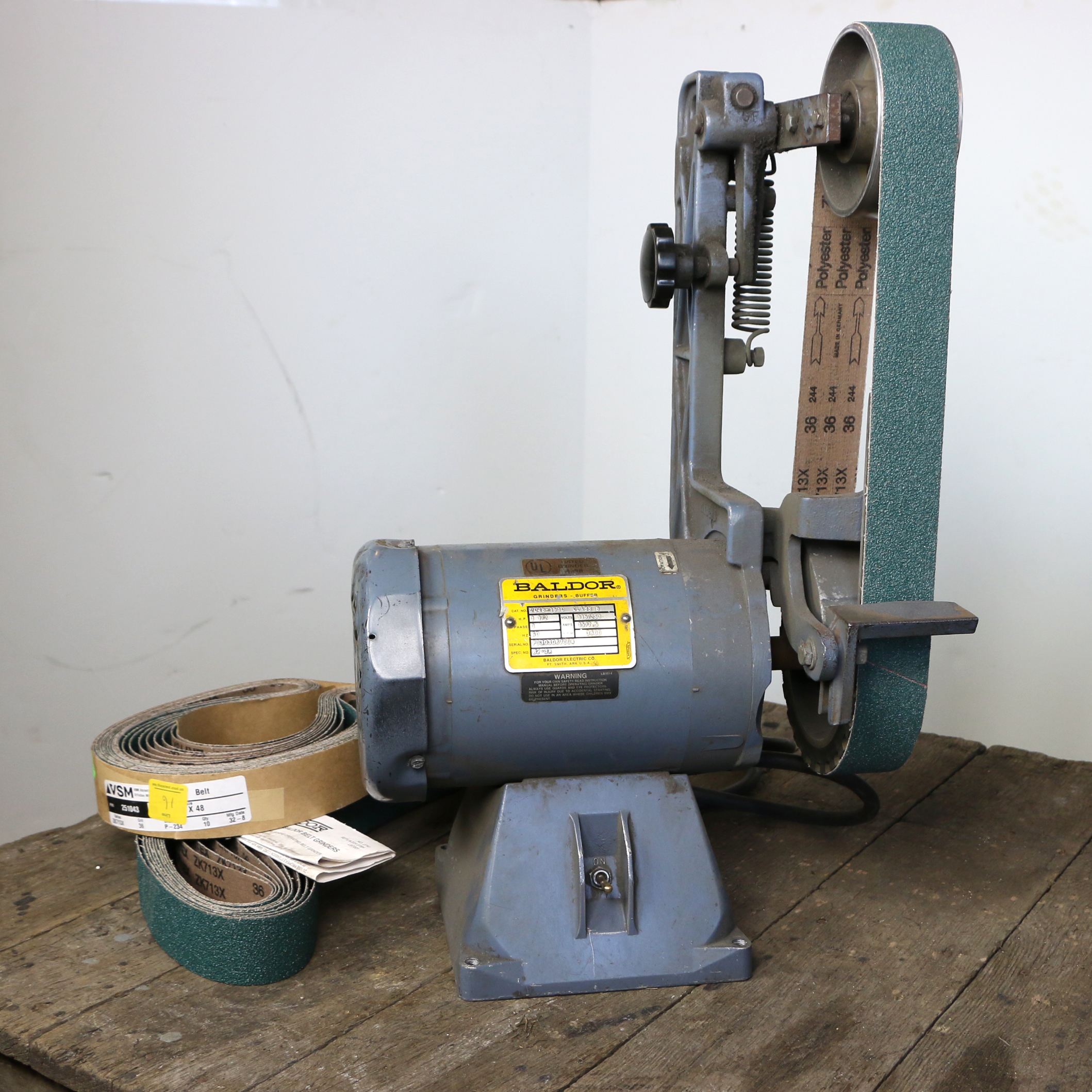 Baldor 2048 Electric Stationary Abrasive Belt Grinder