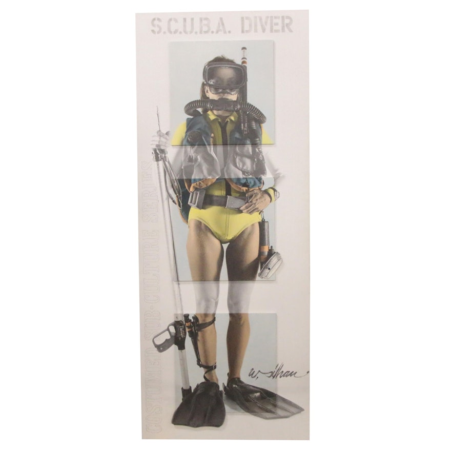 William A. Silhan Mixed Media Assemblage "S.C.U.B.A. Diver," 1988