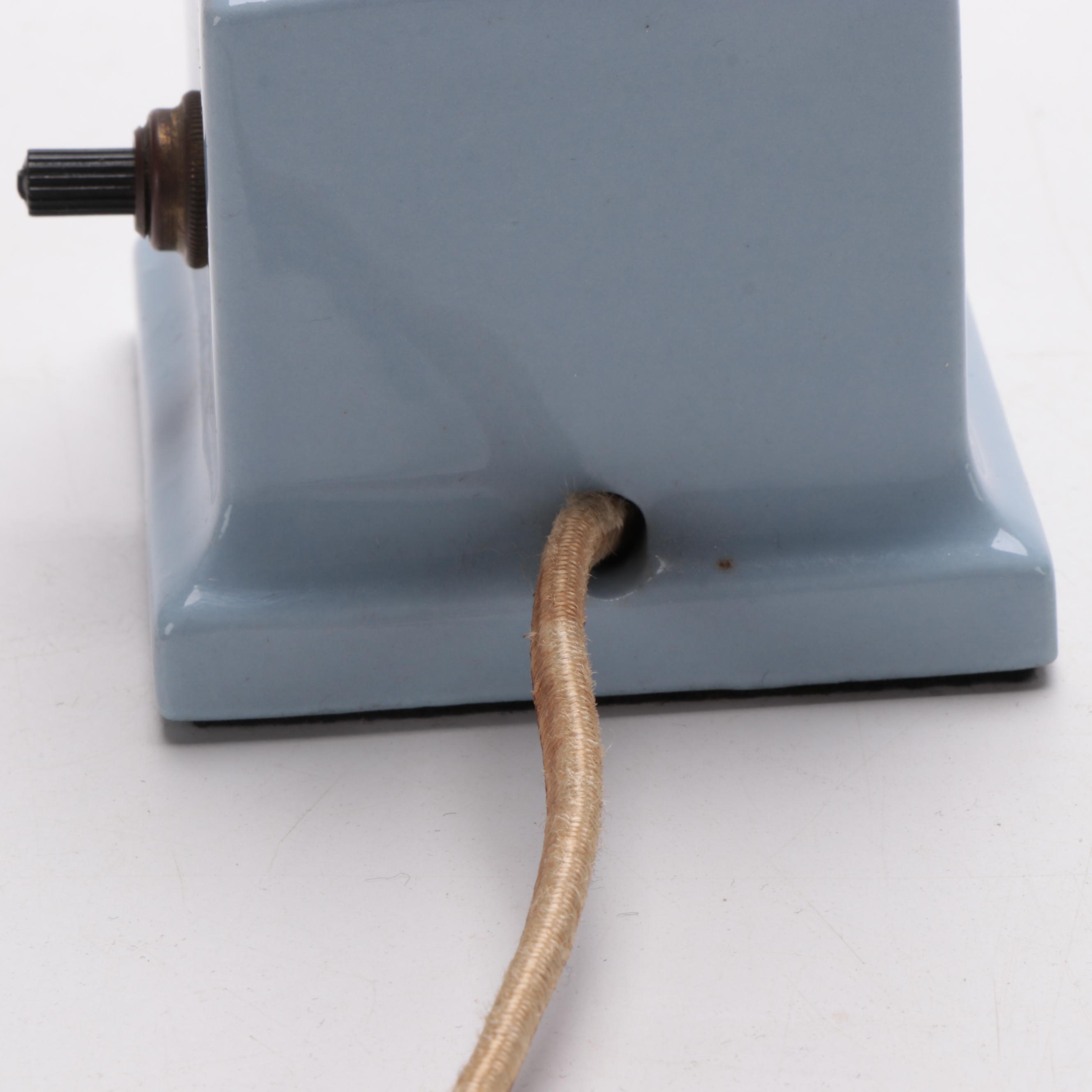 "Eastern Star" Art Deco Aerolux Neon Light Bulb with Ceramic Stand, circa 1938