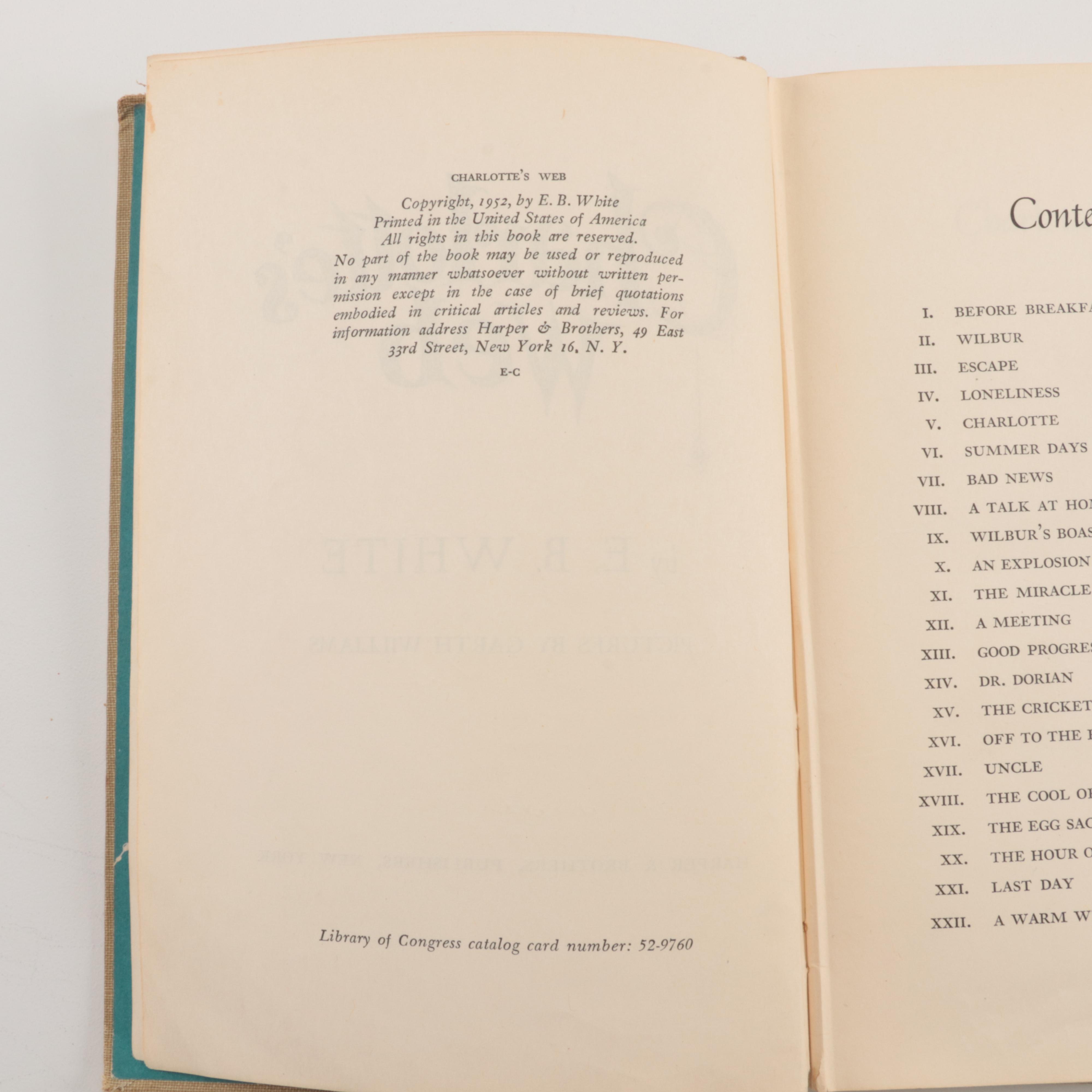 First Edition "Charlotte's Web" by E. B. White and More Children's Books