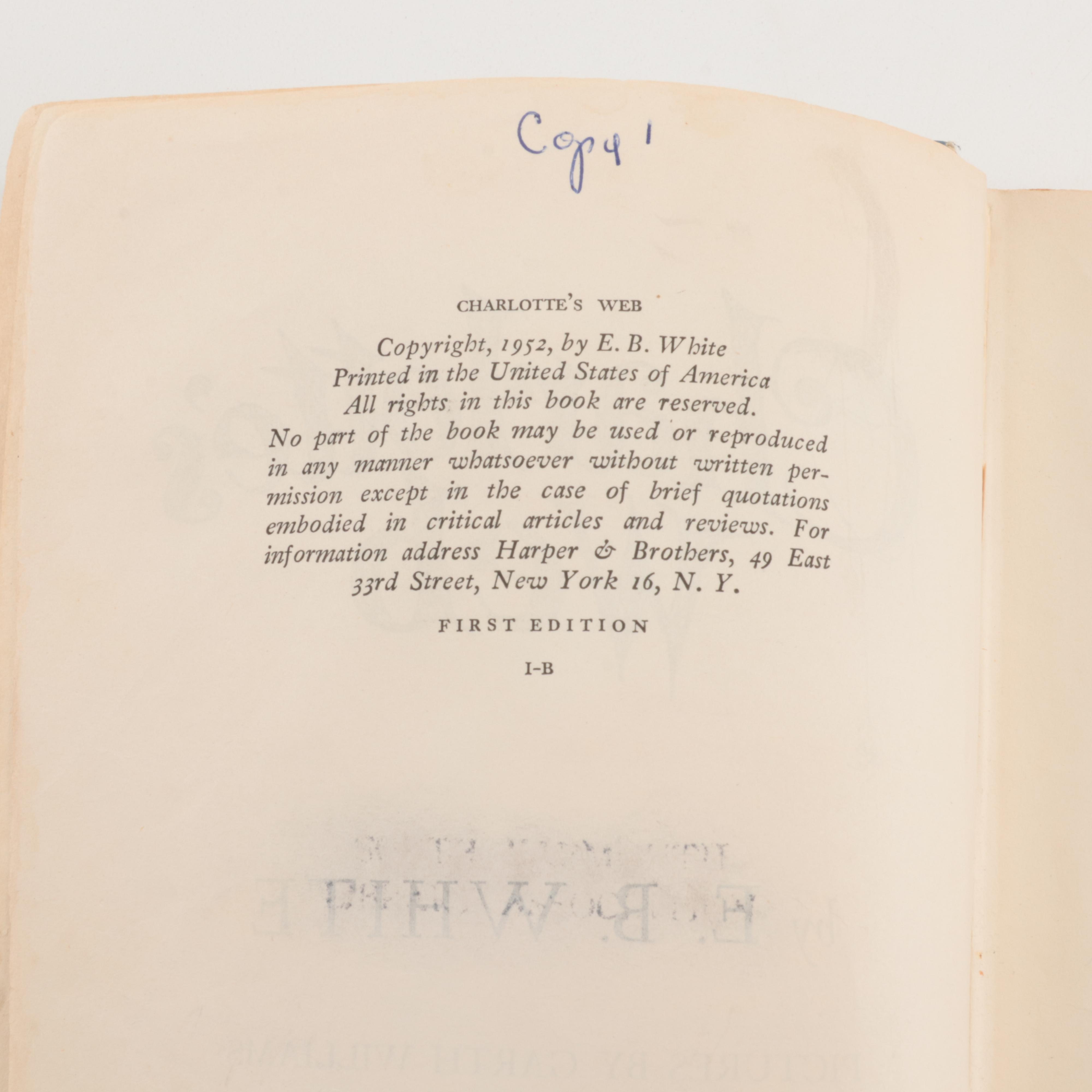 First Edition "Charlotte's Web" by E. B. White and More Children's Books