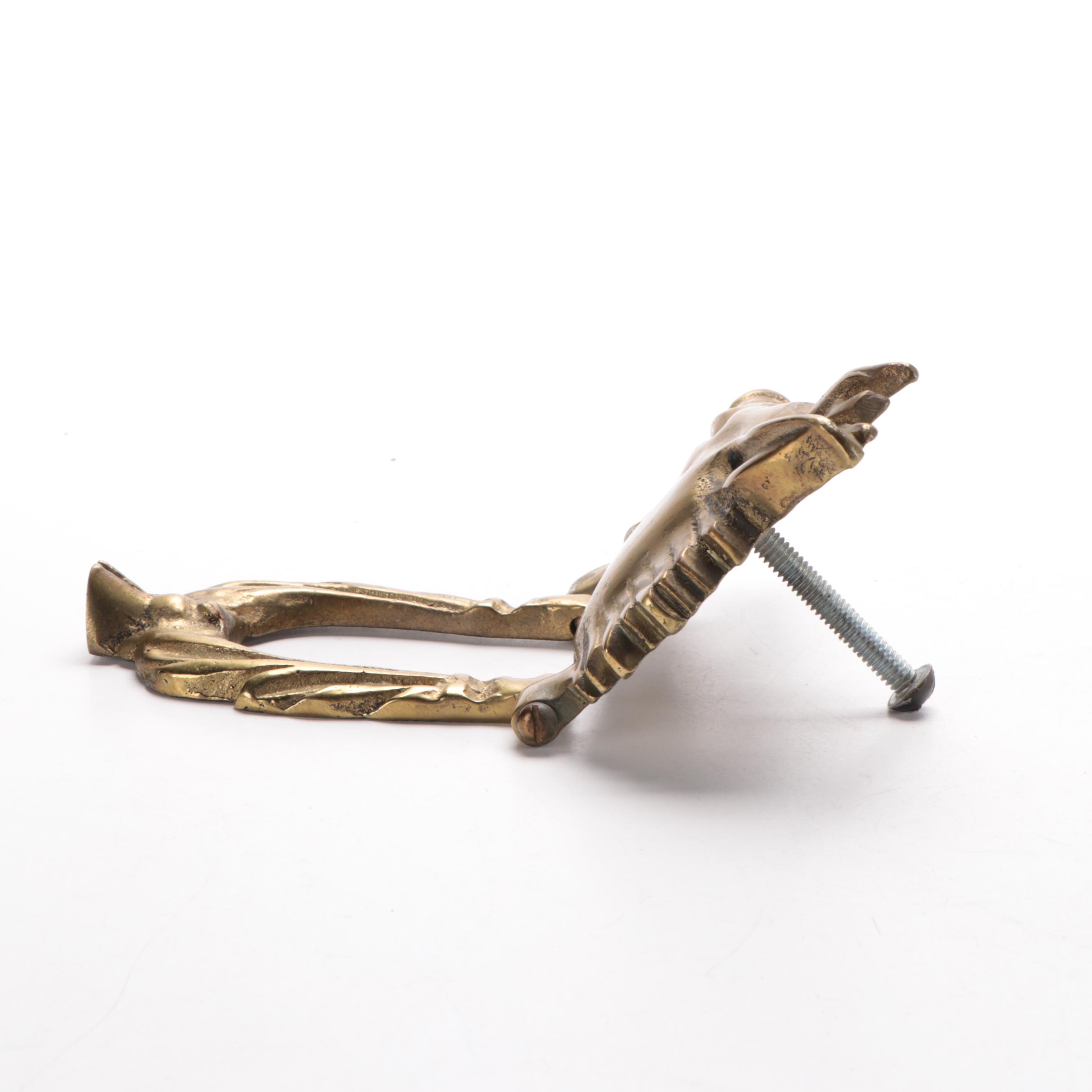 Scottish Heraldry Boar's Head Brass Door Knocker