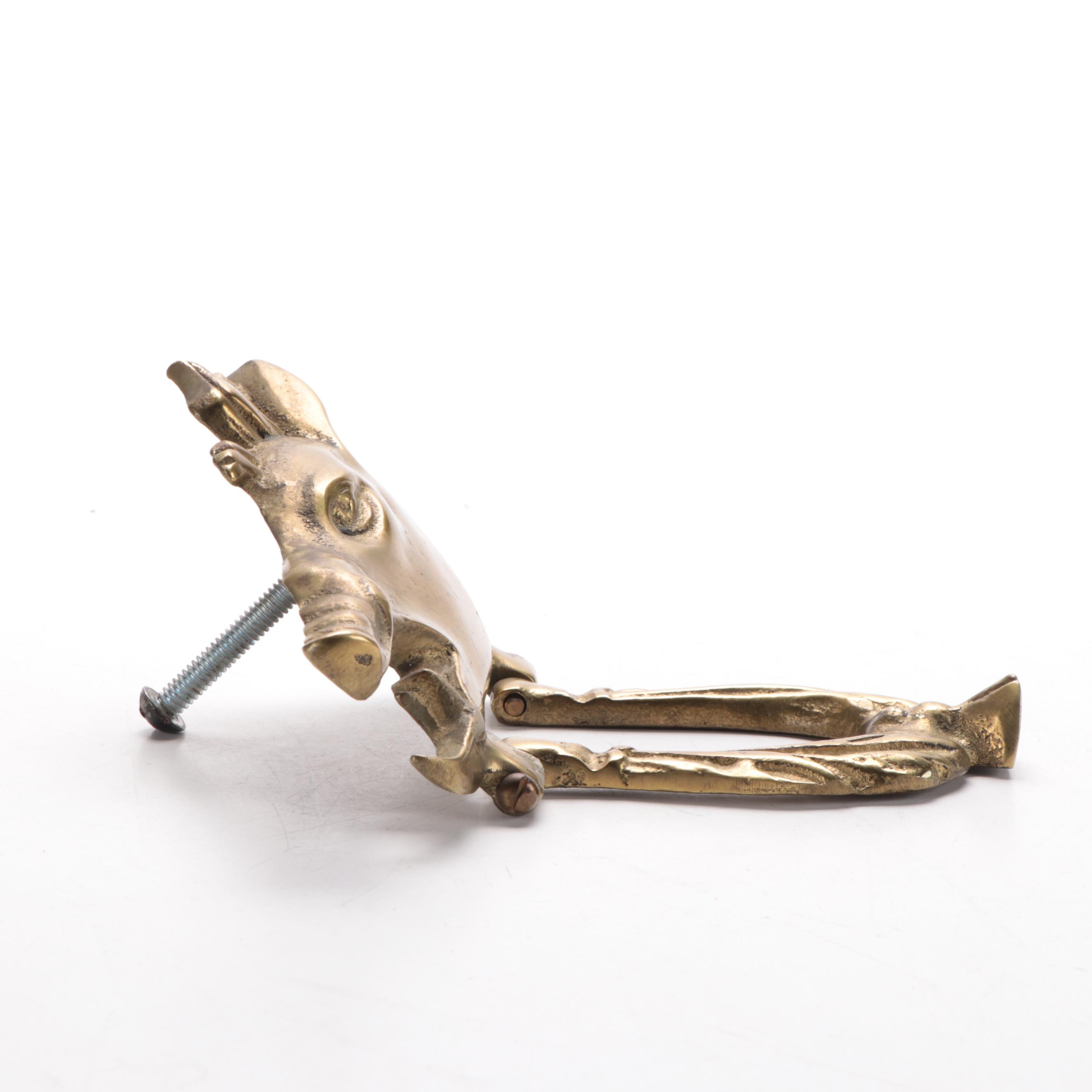 Scottish Heraldry Boar's Head Brass Door Knocker