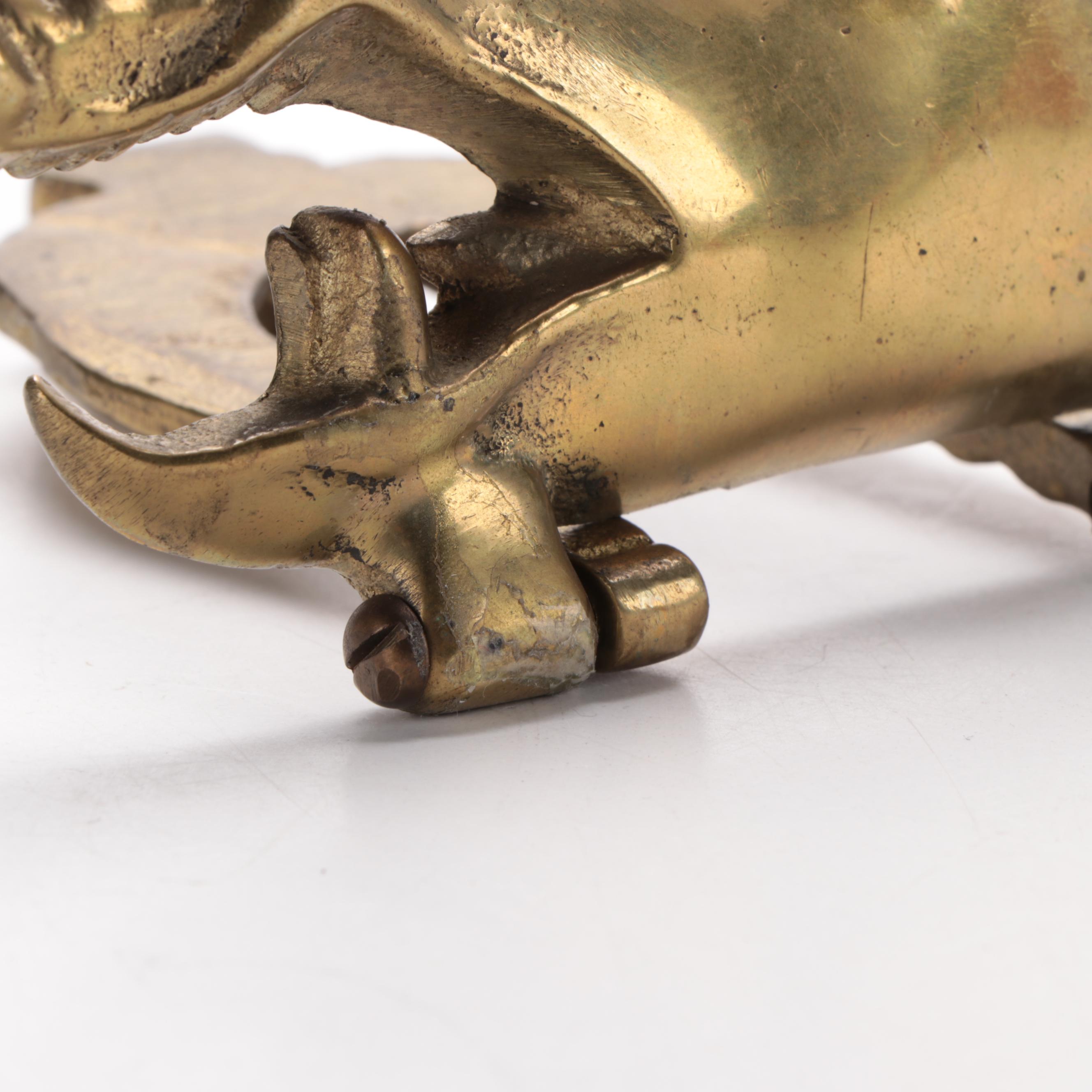 Scottish Heraldry Boar's Head Brass Door Knocker