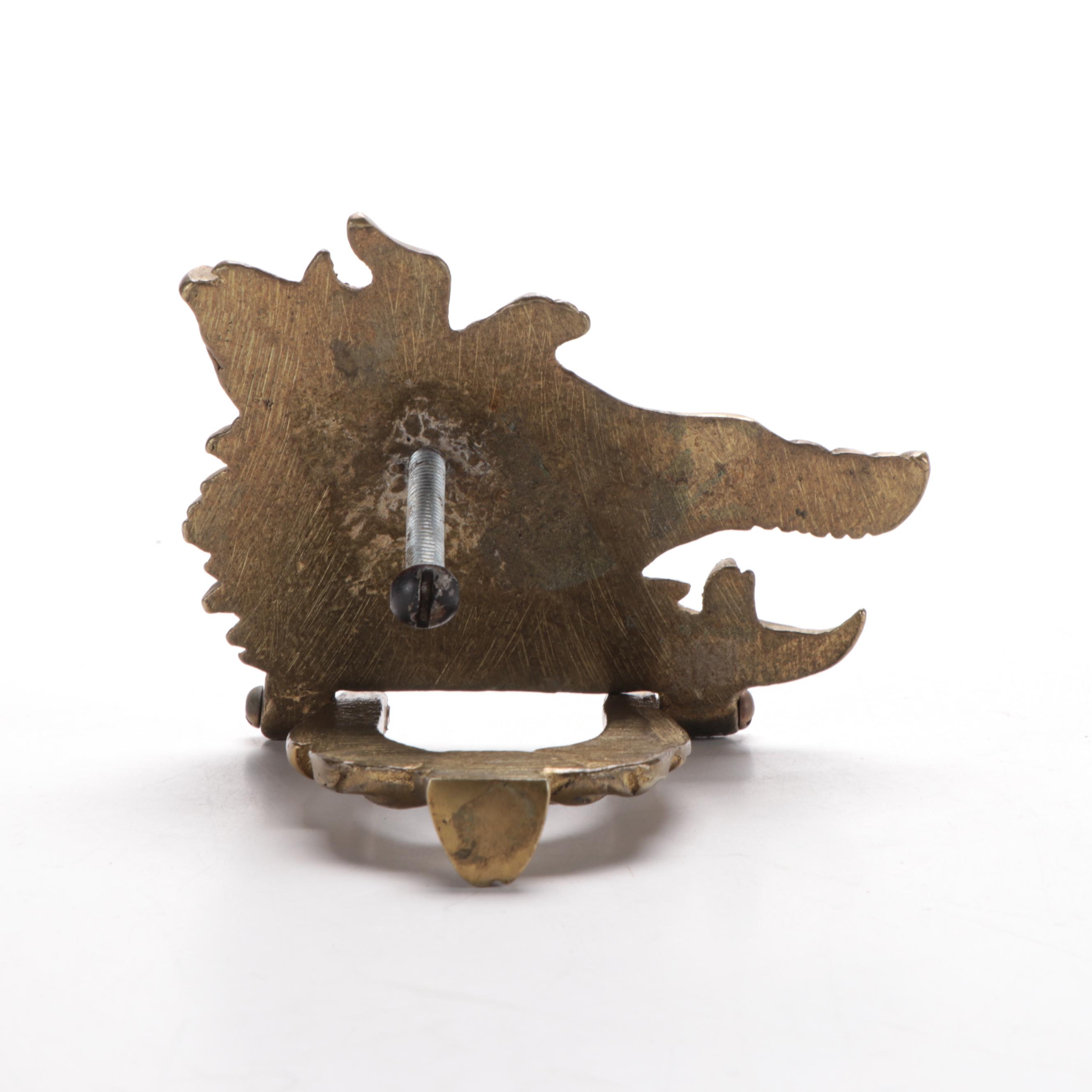 Scottish Heraldry Boar's Head Brass Door Knocker