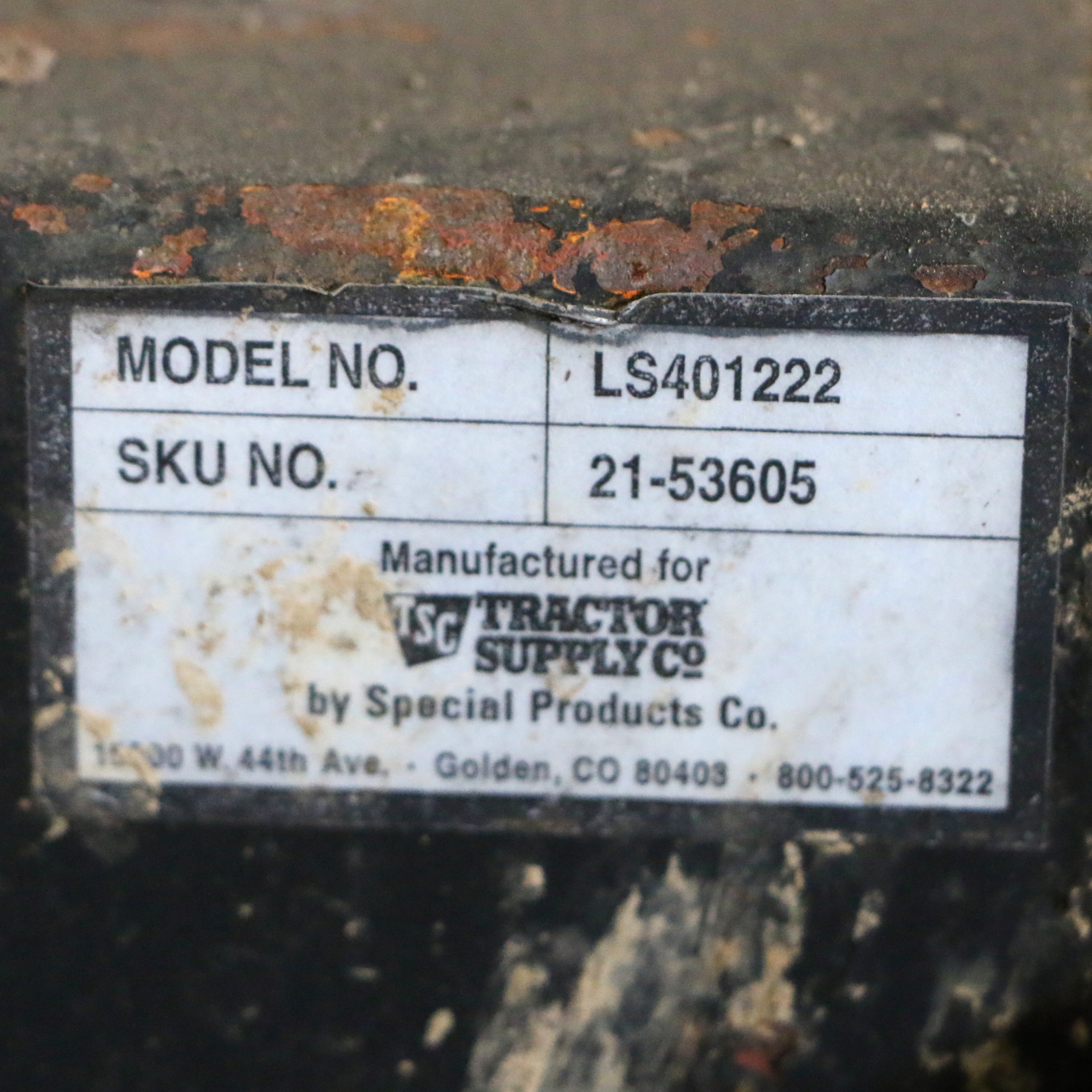 Tractor Supply Co. Log Splitter