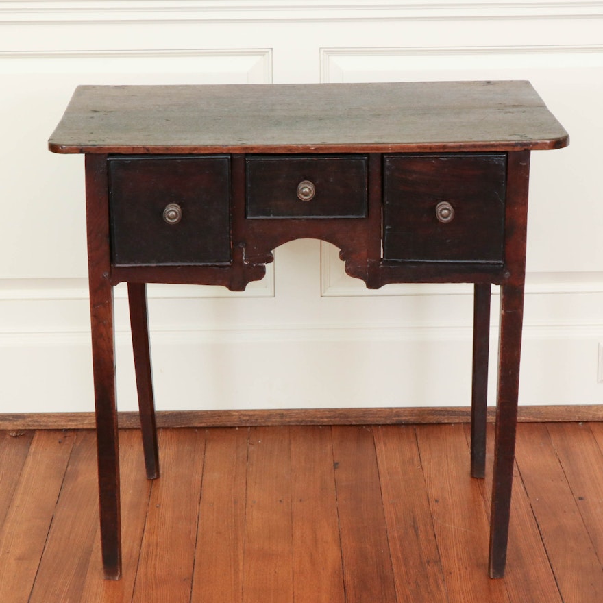 Early American Oak Lowboy, 18th Century