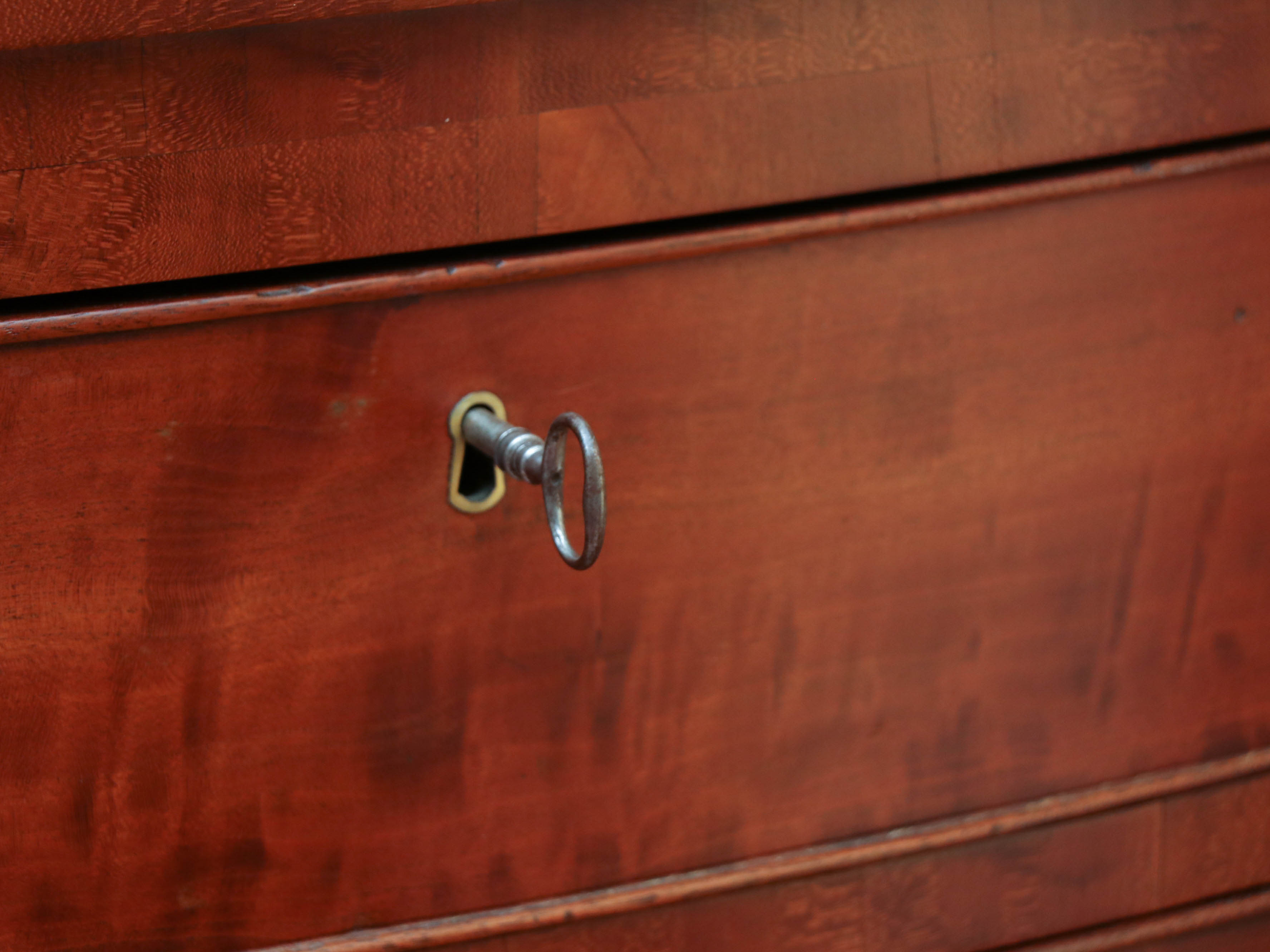 Federal Cherry Bow-Front Chest, Probably Boston, Early to Mid 19th Century
