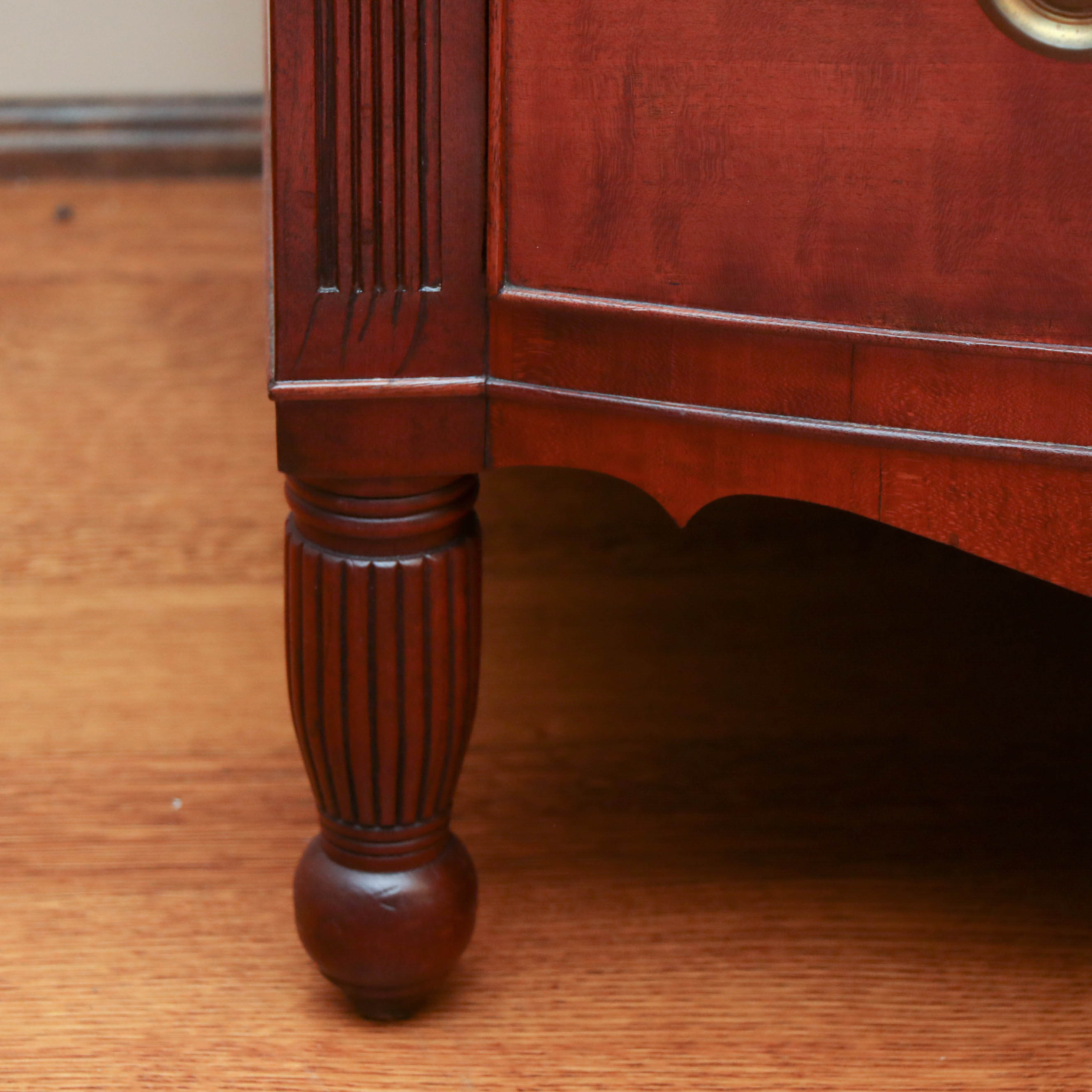 Federal Cherry Bow-Front Chest, Probably Boston, Early to Mid 19th Century