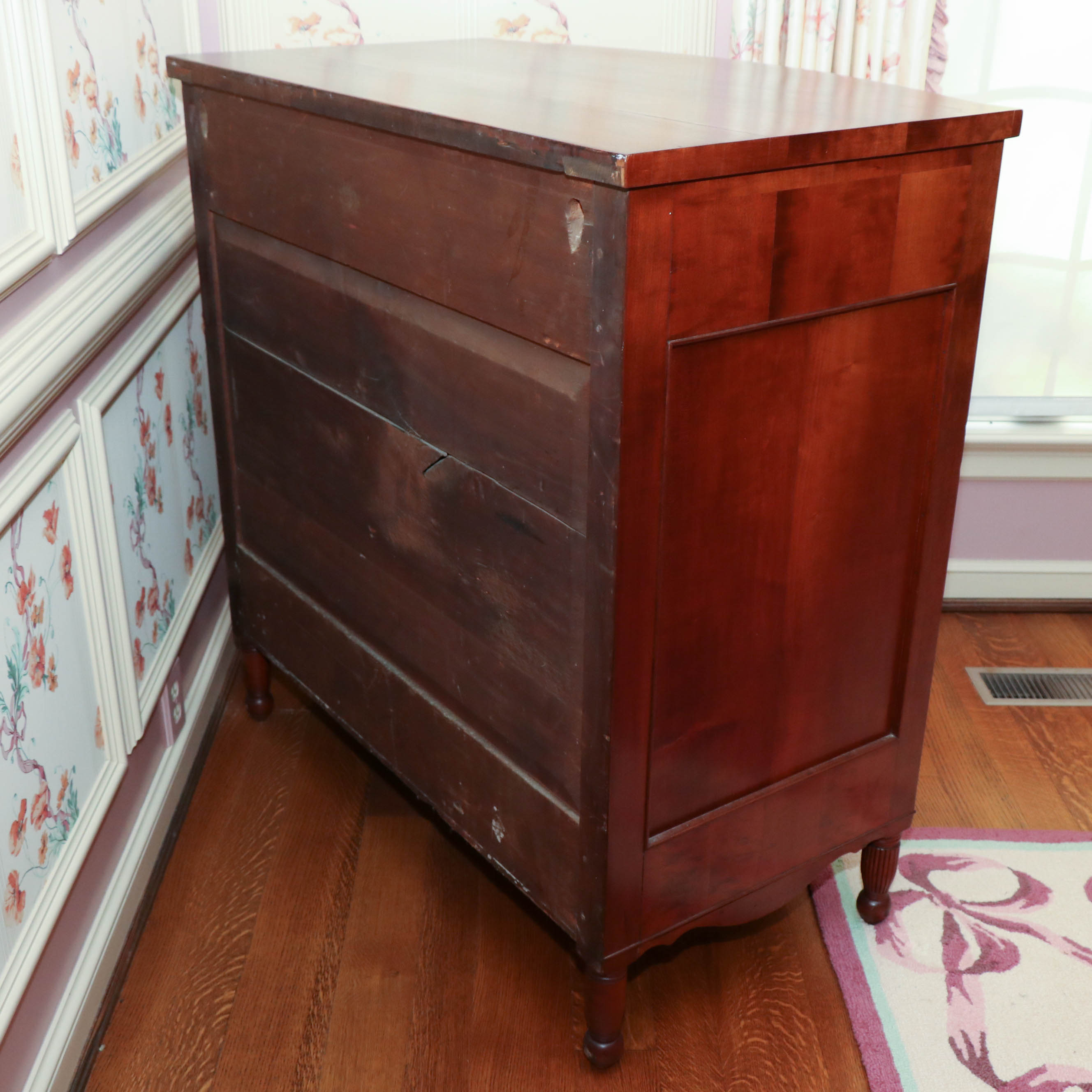 Federal Cherry Bow-Front Chest, Probably Boston, Early to Mid 19th Century