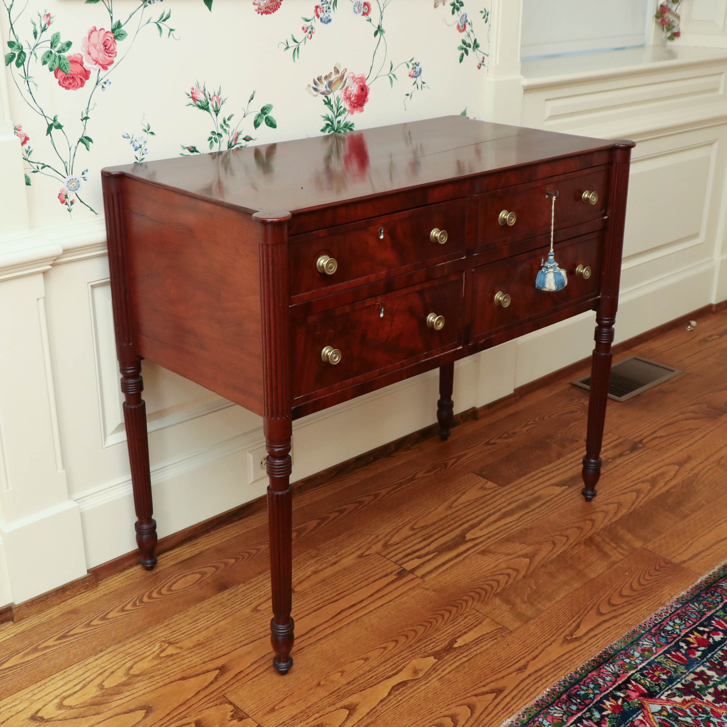 Federal Flame Mahogany Sideboard, Probably Boston, Early 19th Century