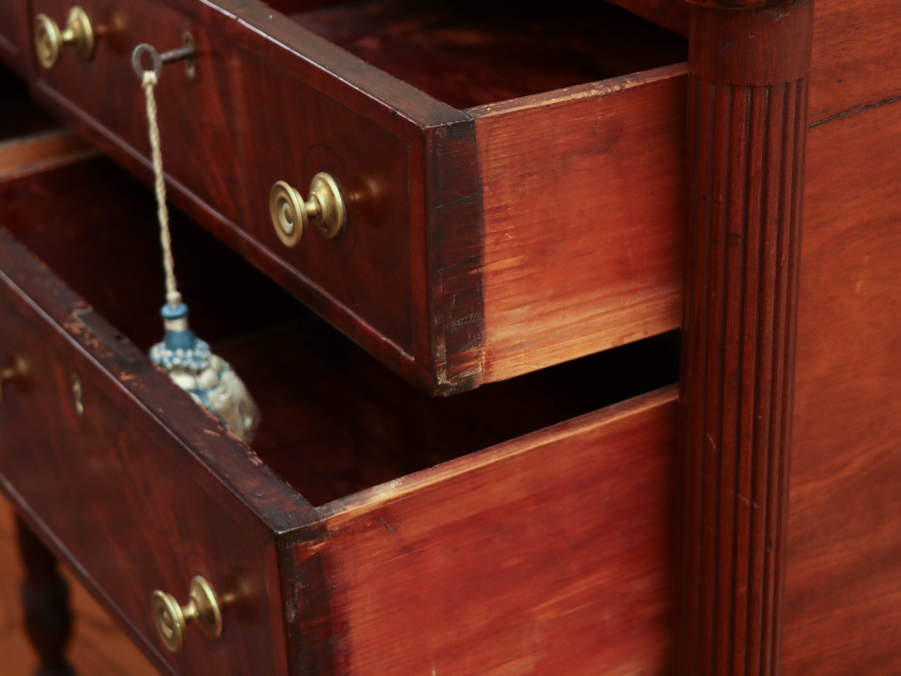 Federal Flame Mahogany Sideboard, Probably Boston, Early 19th Century