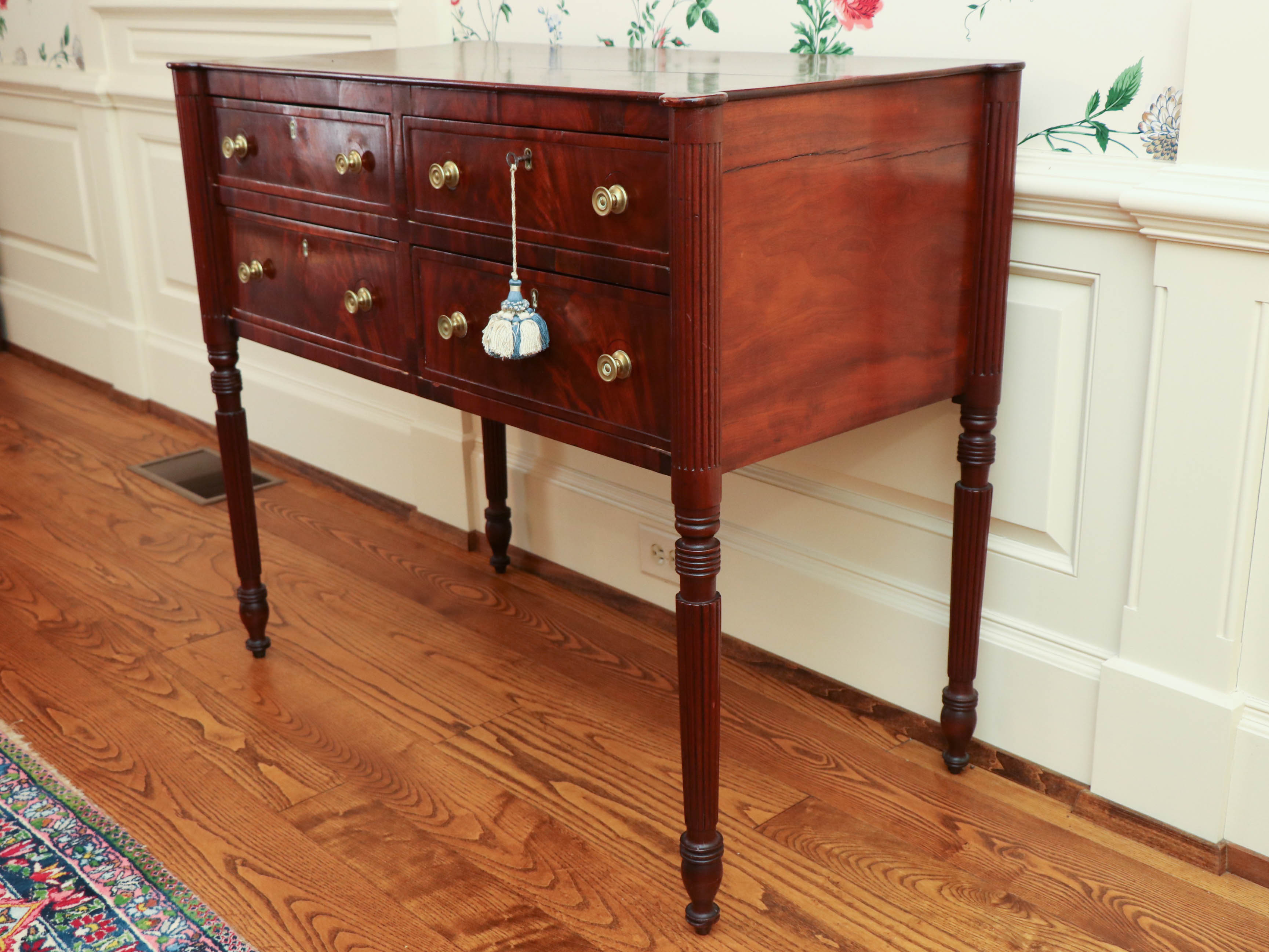 Federal Flame Mahogany Sideboard, Probably Boston, Early 19th Century