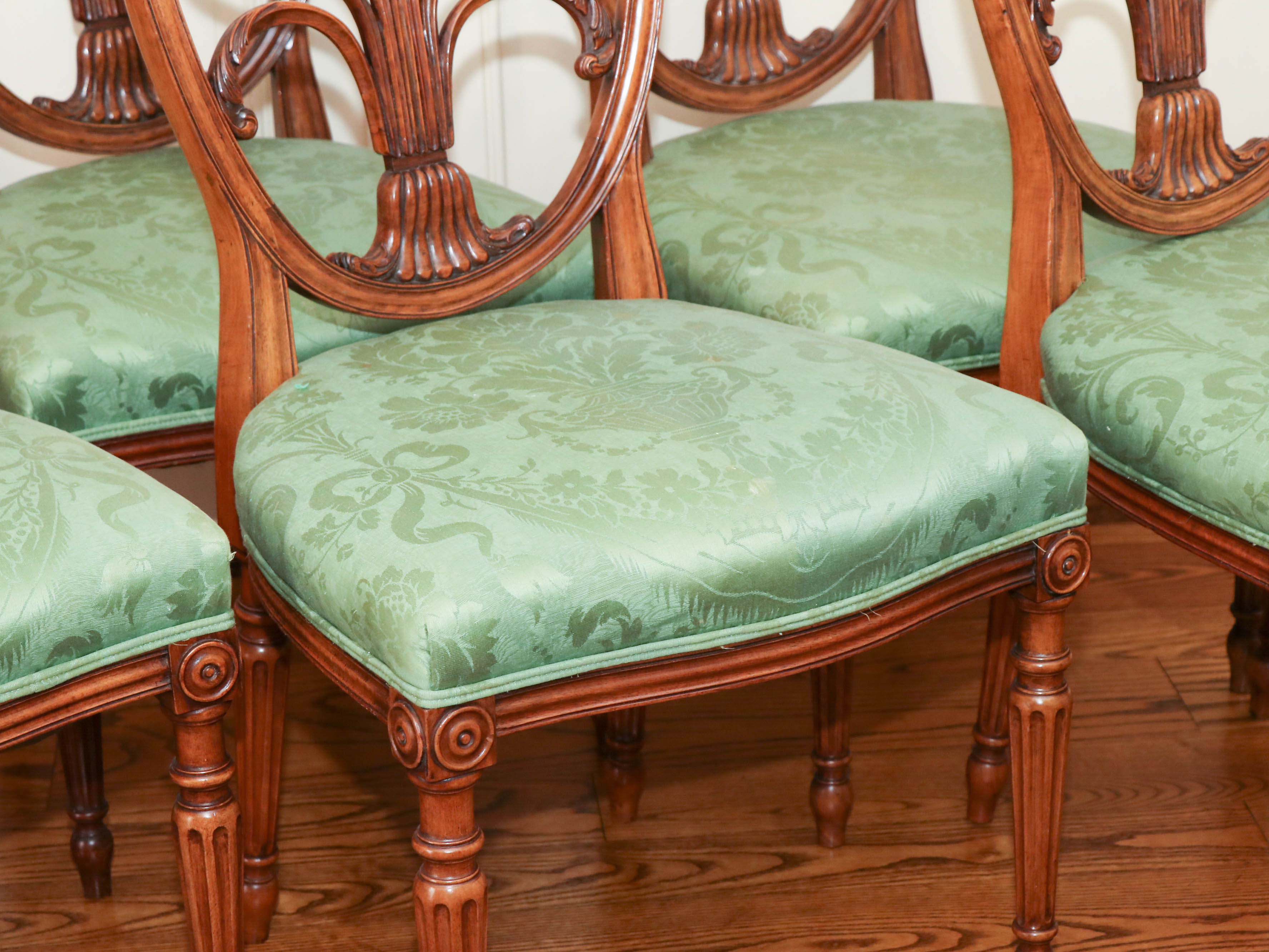 George III Style Walnut Dining Chairs