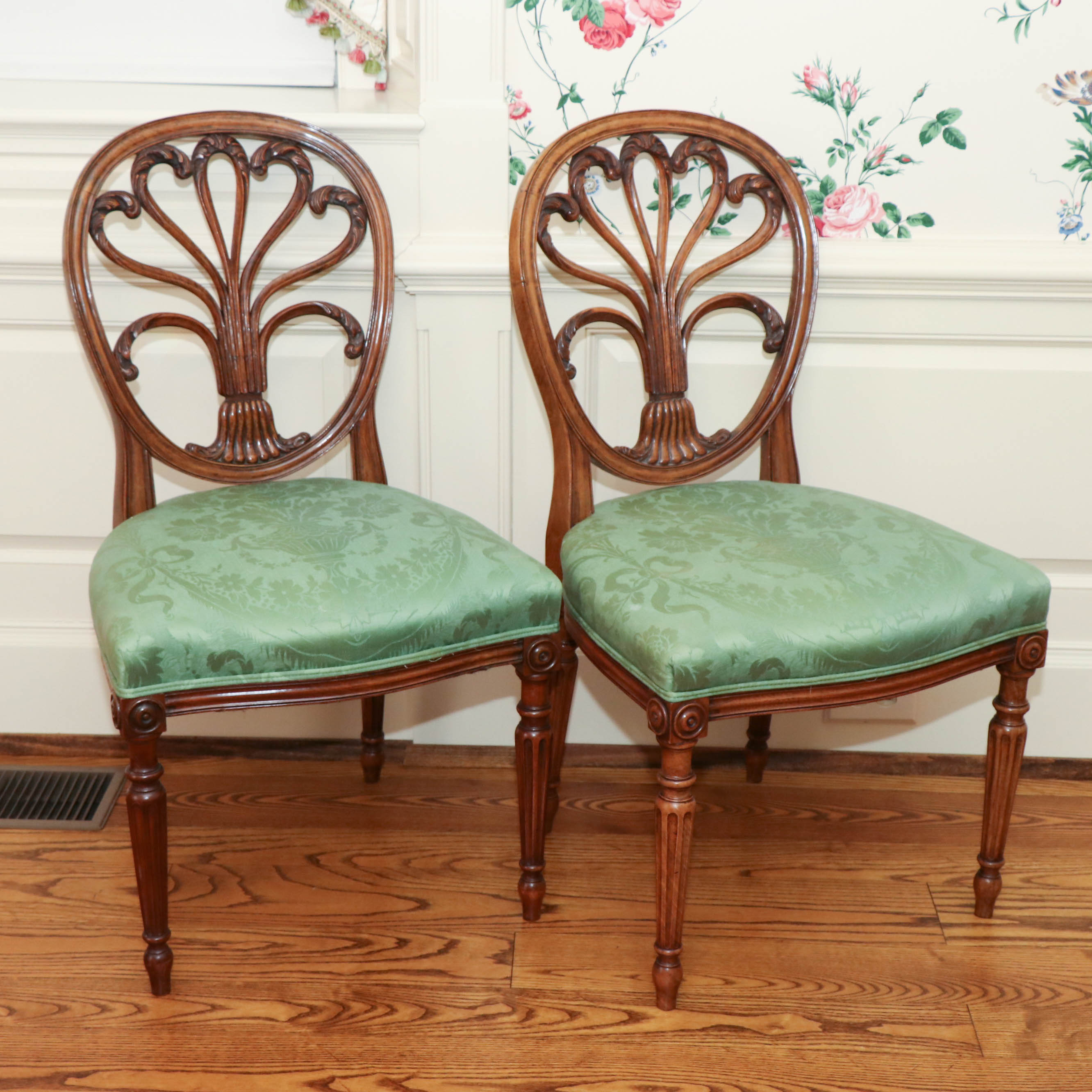 George III Style Walnut Dining Chairs