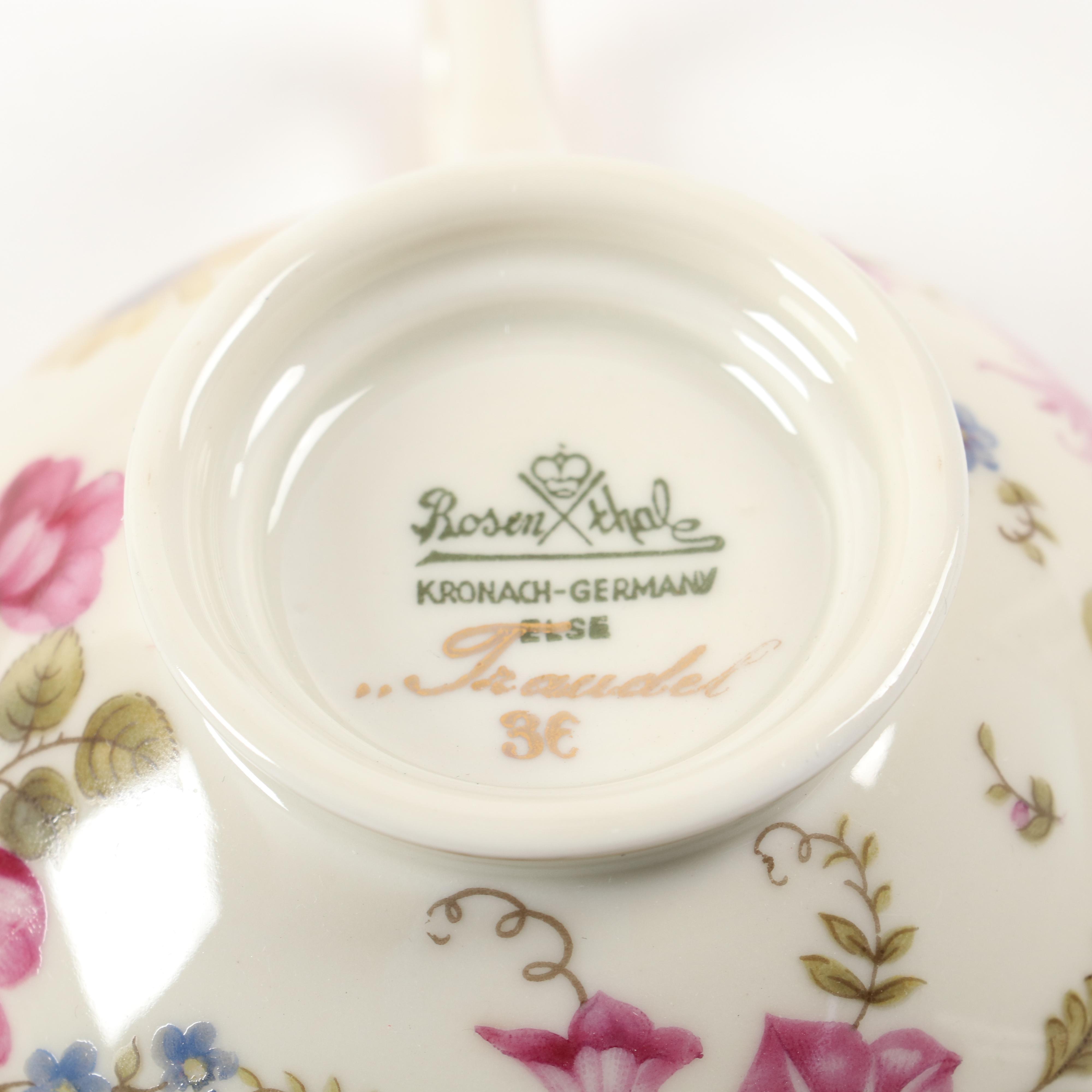 Rosenthal "Florida" Porcelain Dinnerware with Teacups and Saucers