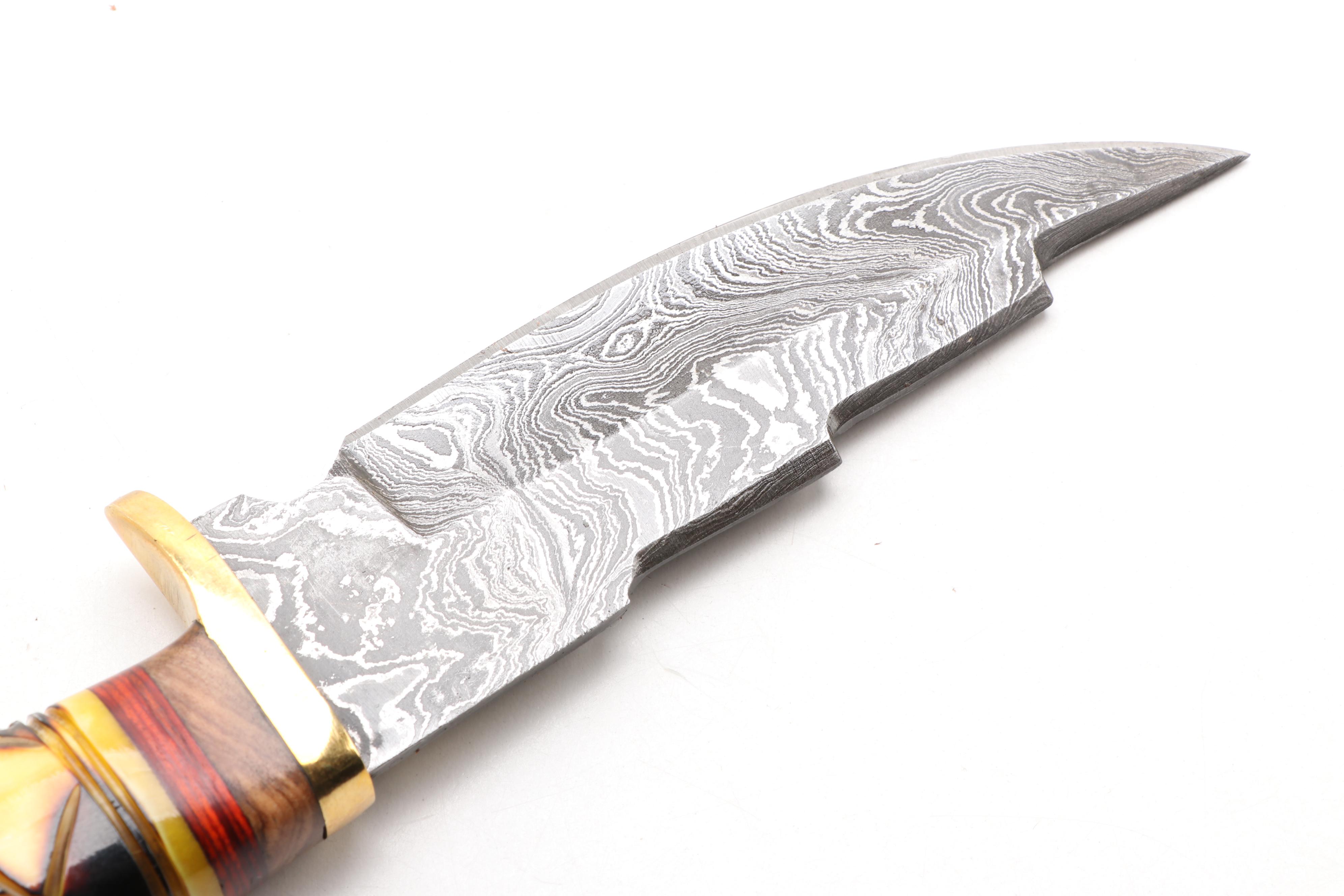 "Great Seal of the State of Oklahoma" Damascus Style Hunting Knife