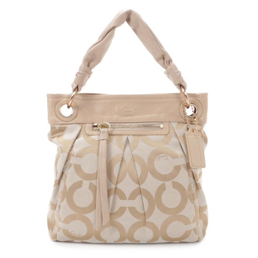 Coach Parker Op Art Hobo Bag with Leather Trim