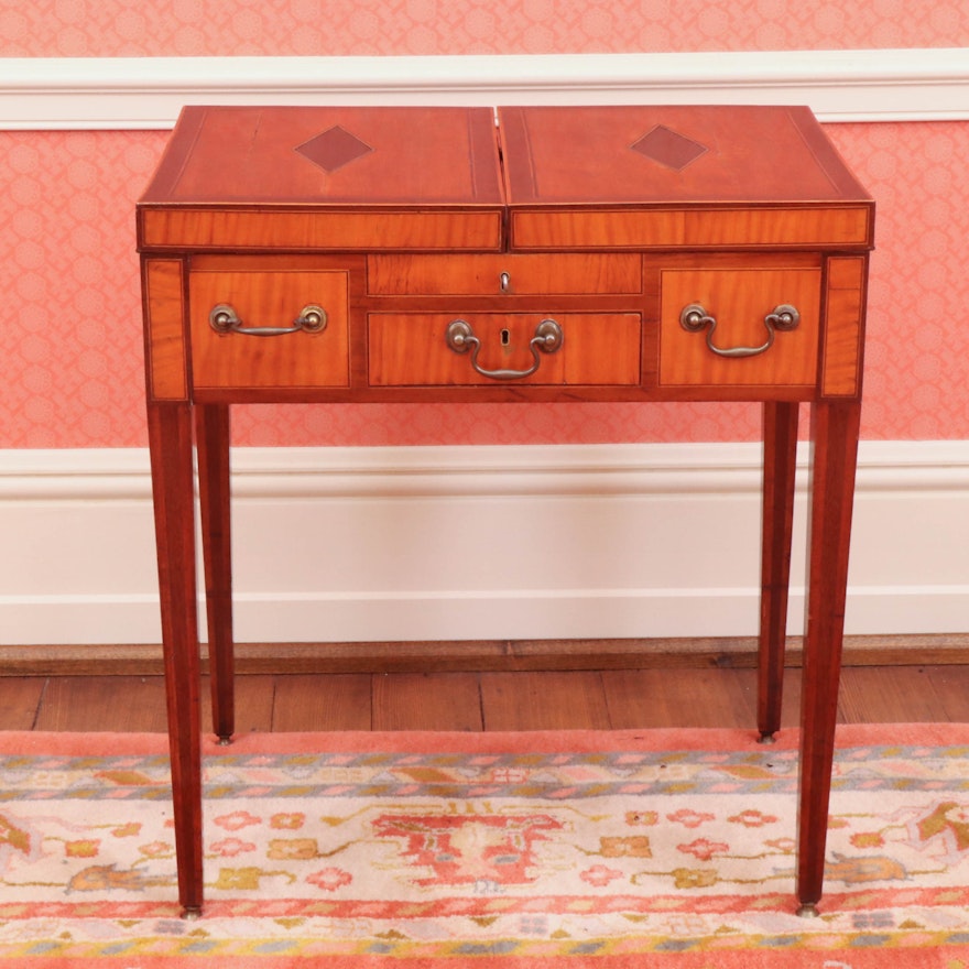 Anglo-Dutch Mahogany and Oak Dressing Table, 19th Century