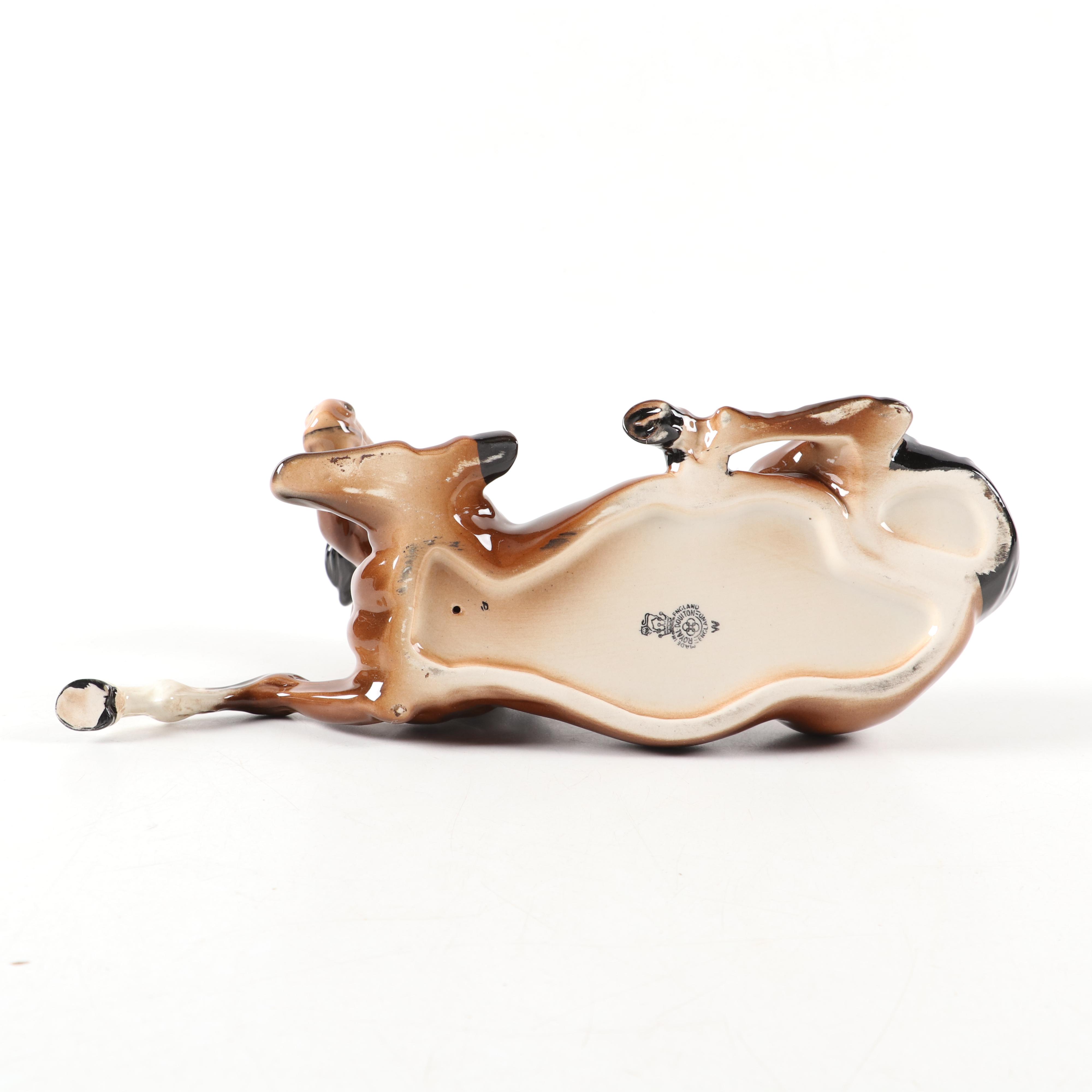 Royal Doulton Seated Brown Horse Porcelain Figurine