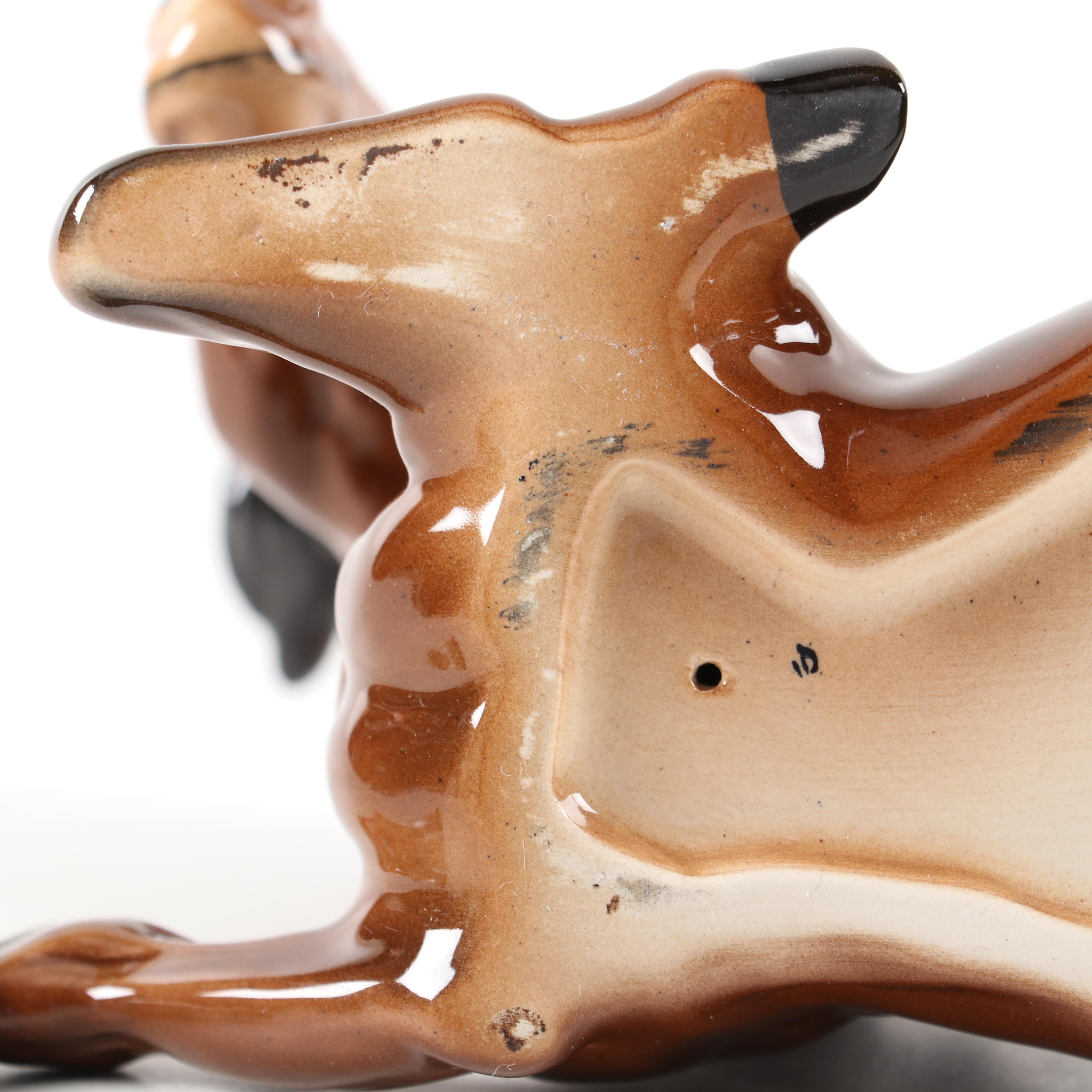 Royal Doulton Seated Brown Horse Porcelain Figurine