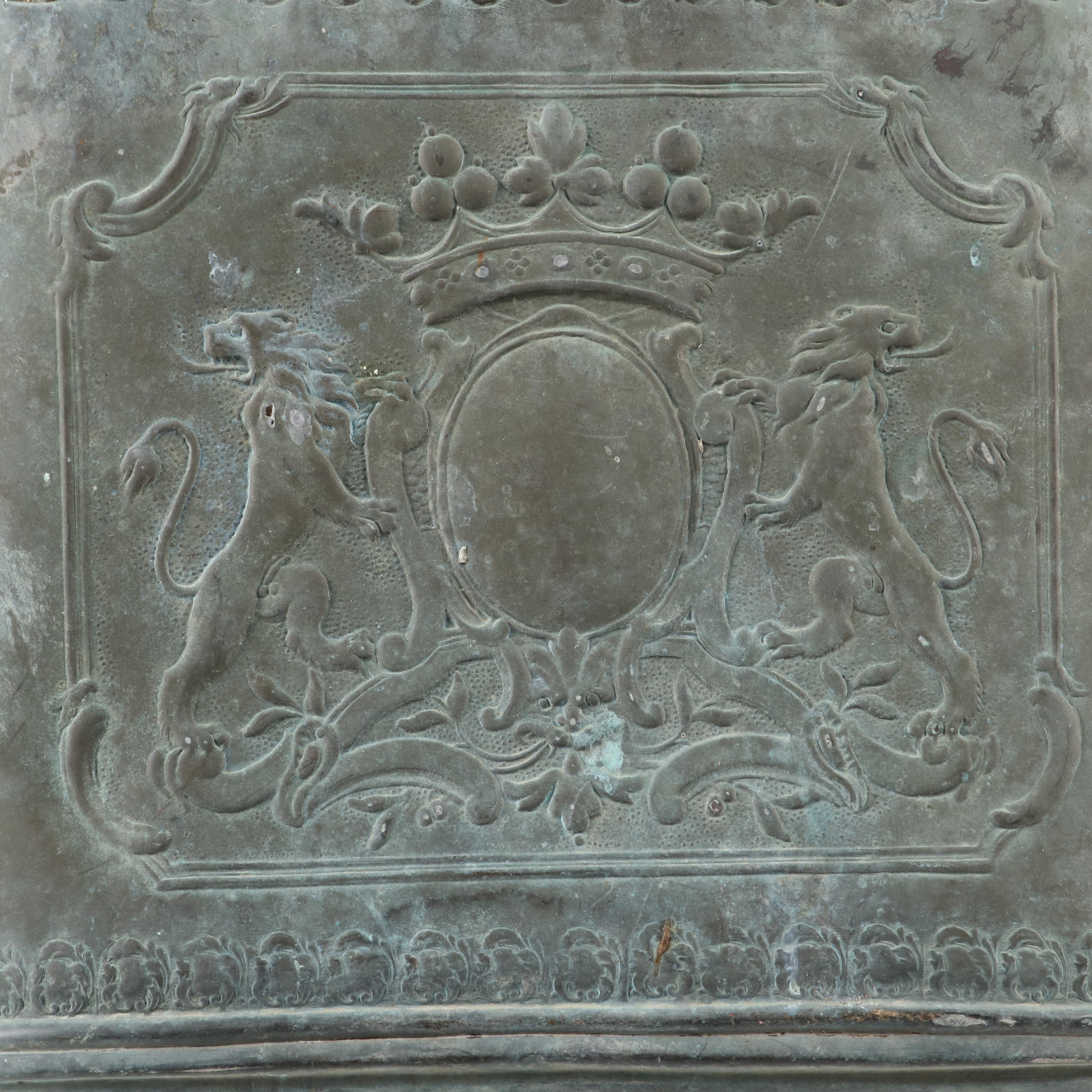 Galvanized Toilet High Tank with "Royal Crest"