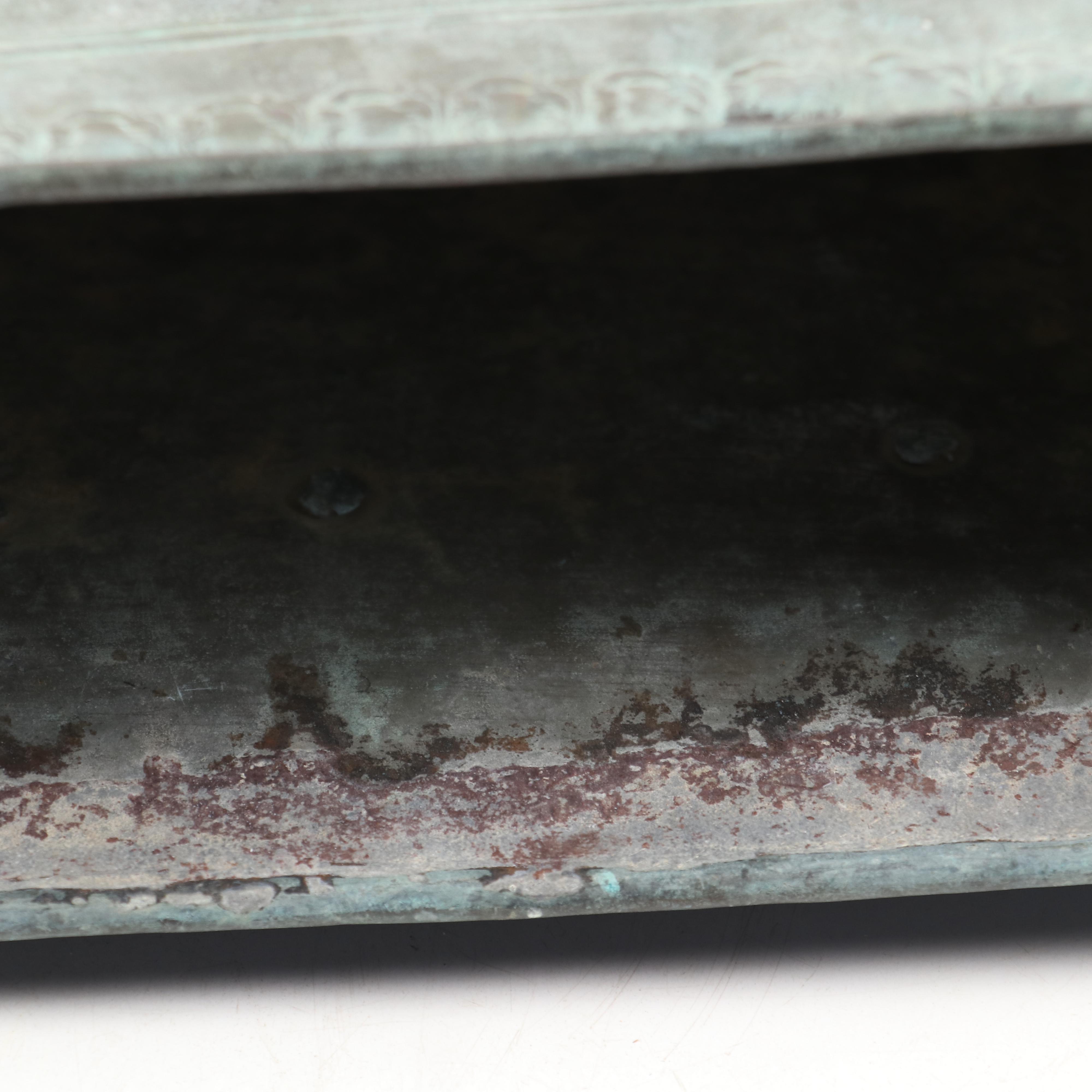 Galvanized Toilet High Tank with "Royal Crest"