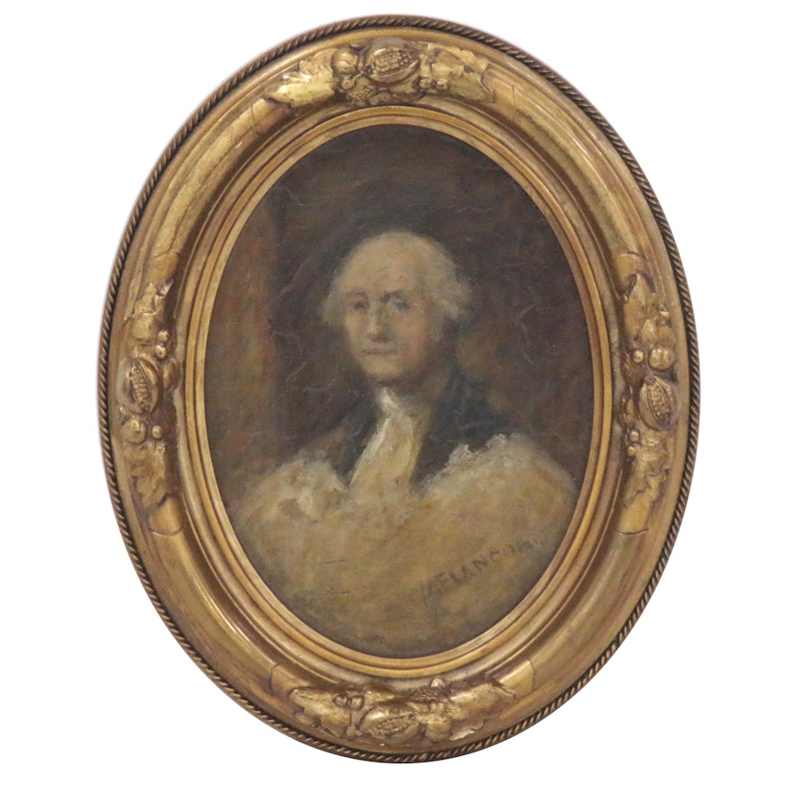 Eugene J. Melancon Portrait Oil Painting of George Washington