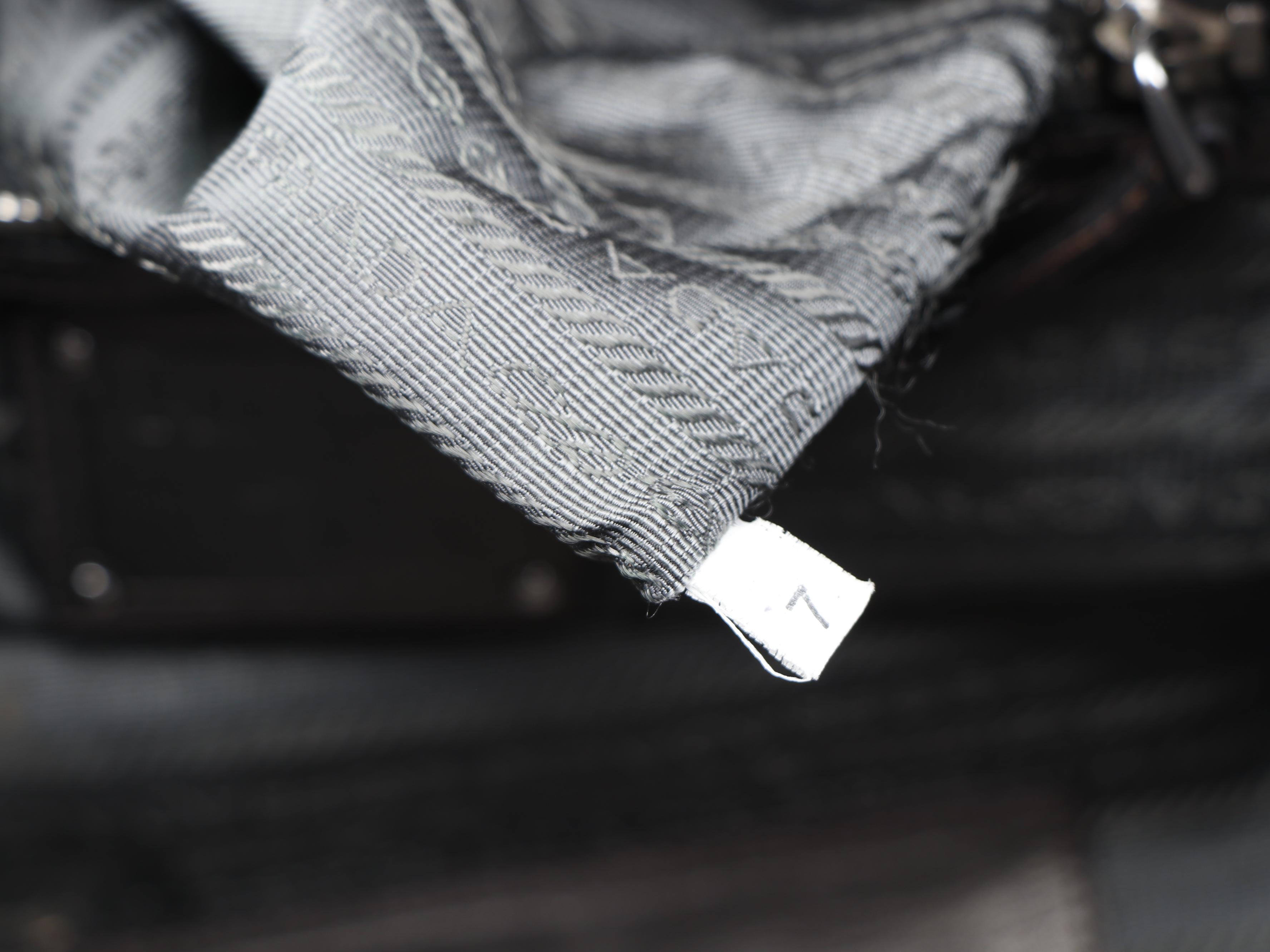 Prada Mordore Striped Hobo Bag in Nylon and Metallic Leather