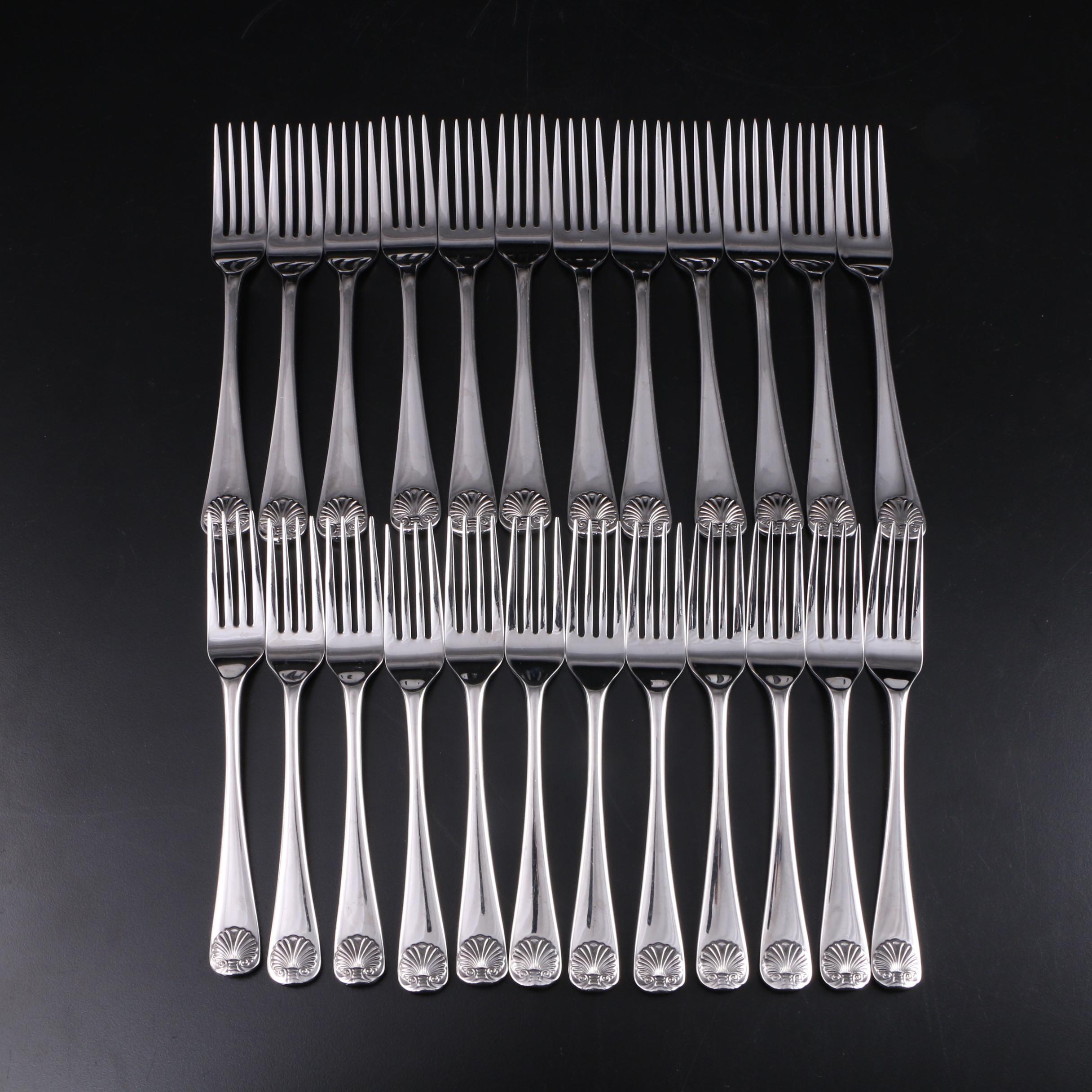 Kirk-Stieff "Williamsburg Royal Shell" 18/8 Stainless Steel Flatware