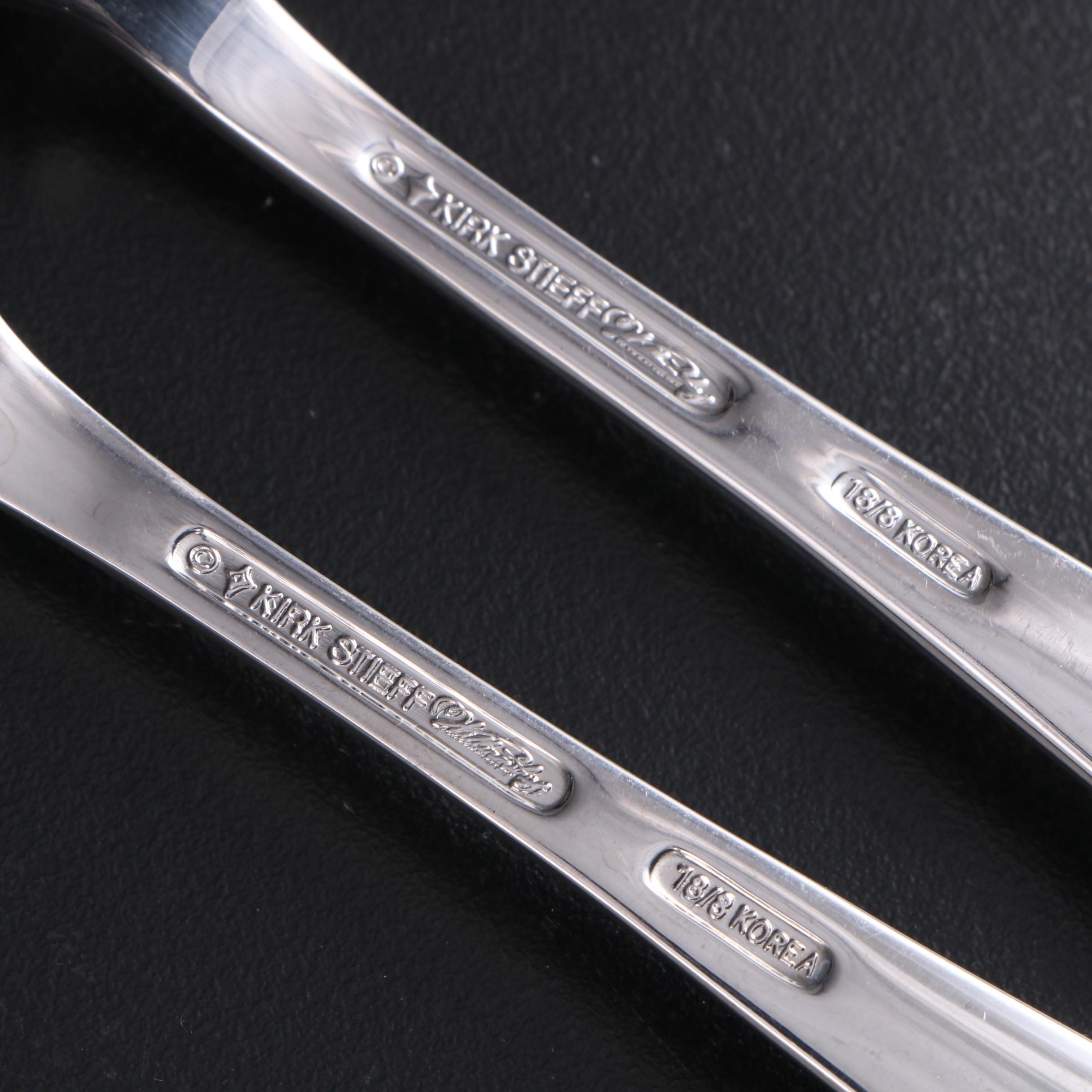 Kirk-Stieff "Williamsburg Royal Shell" 18/8 Stainless Steel Flatware