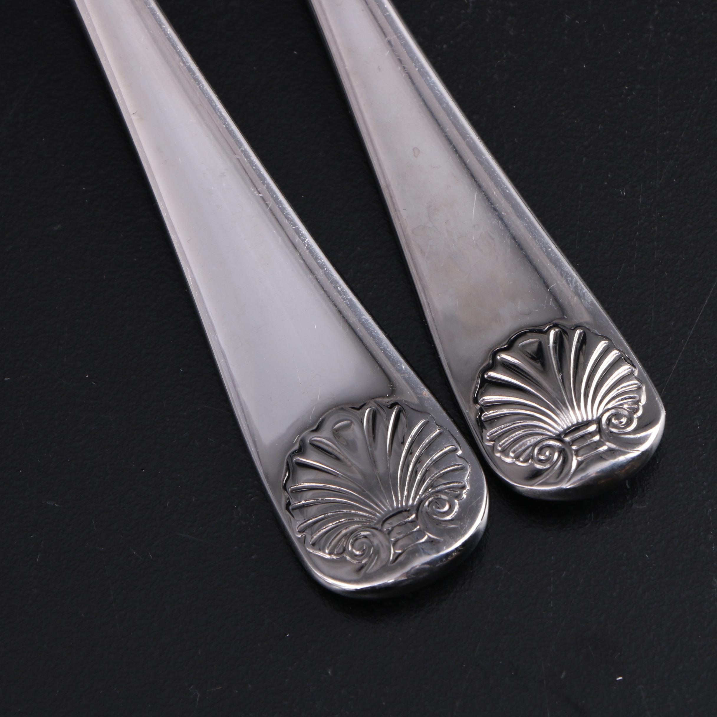 Kirk-Stieff "Williamsburg Royal Shell" 18/8 Stainless Steel Flatware
