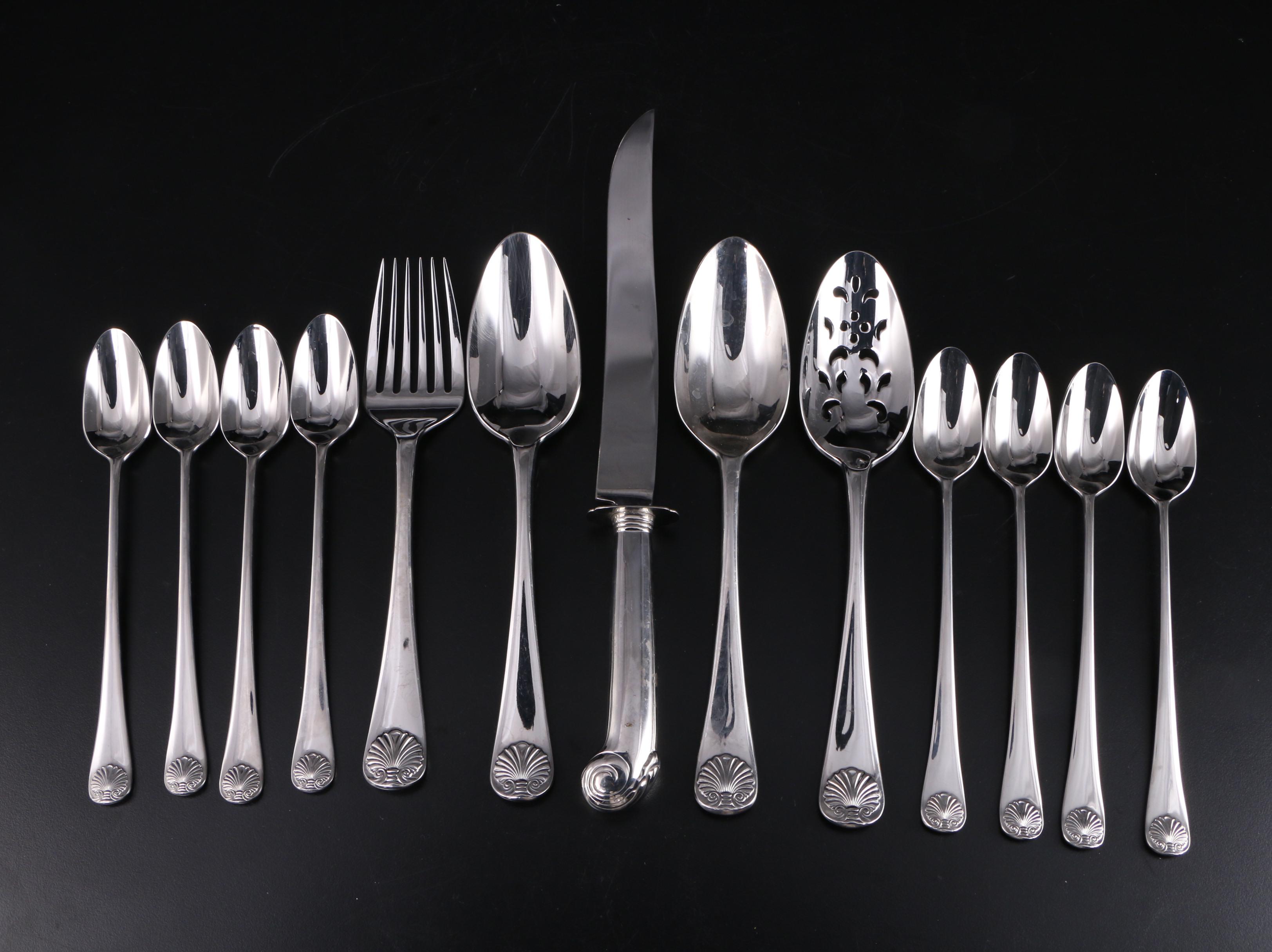Kirk-Stieff "Williamsburg Royal Shell" 18/8 Stainless Steel Flatware