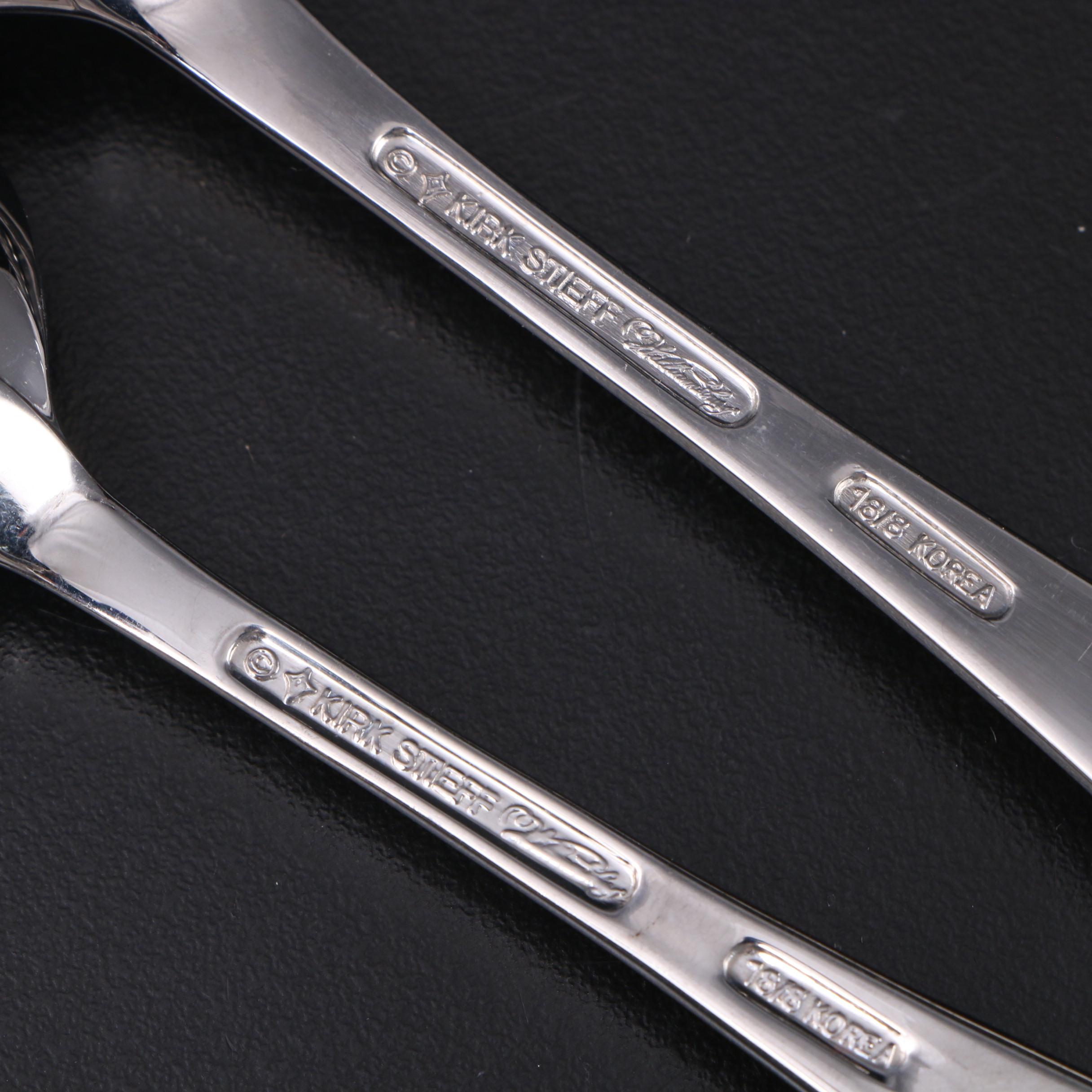 Kirk-Stieff "Williamsburg Royal Shell" 18/8 Stainless Steel Flatware
