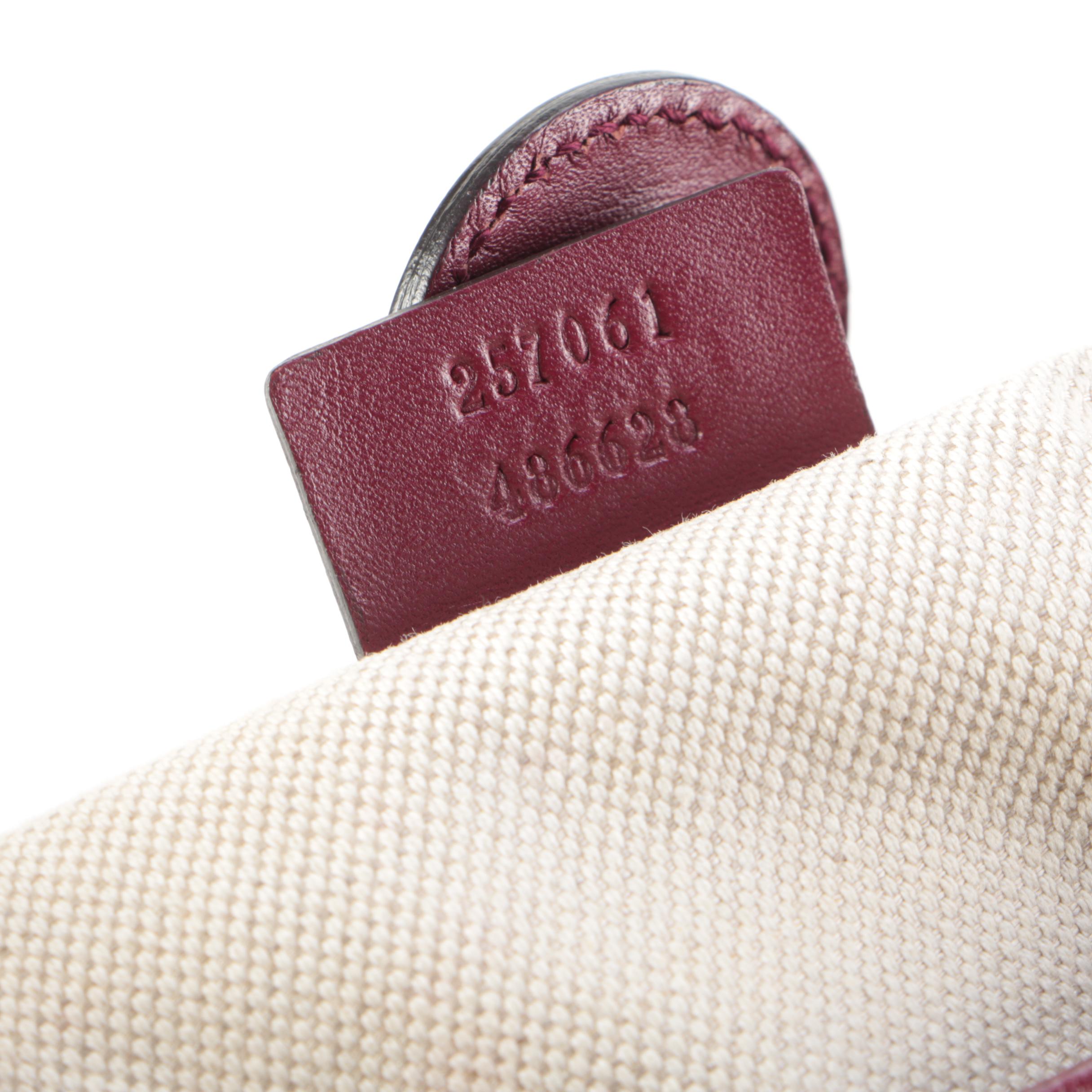 Gucci Mayfair GG Canvas and Purple Leather Tote