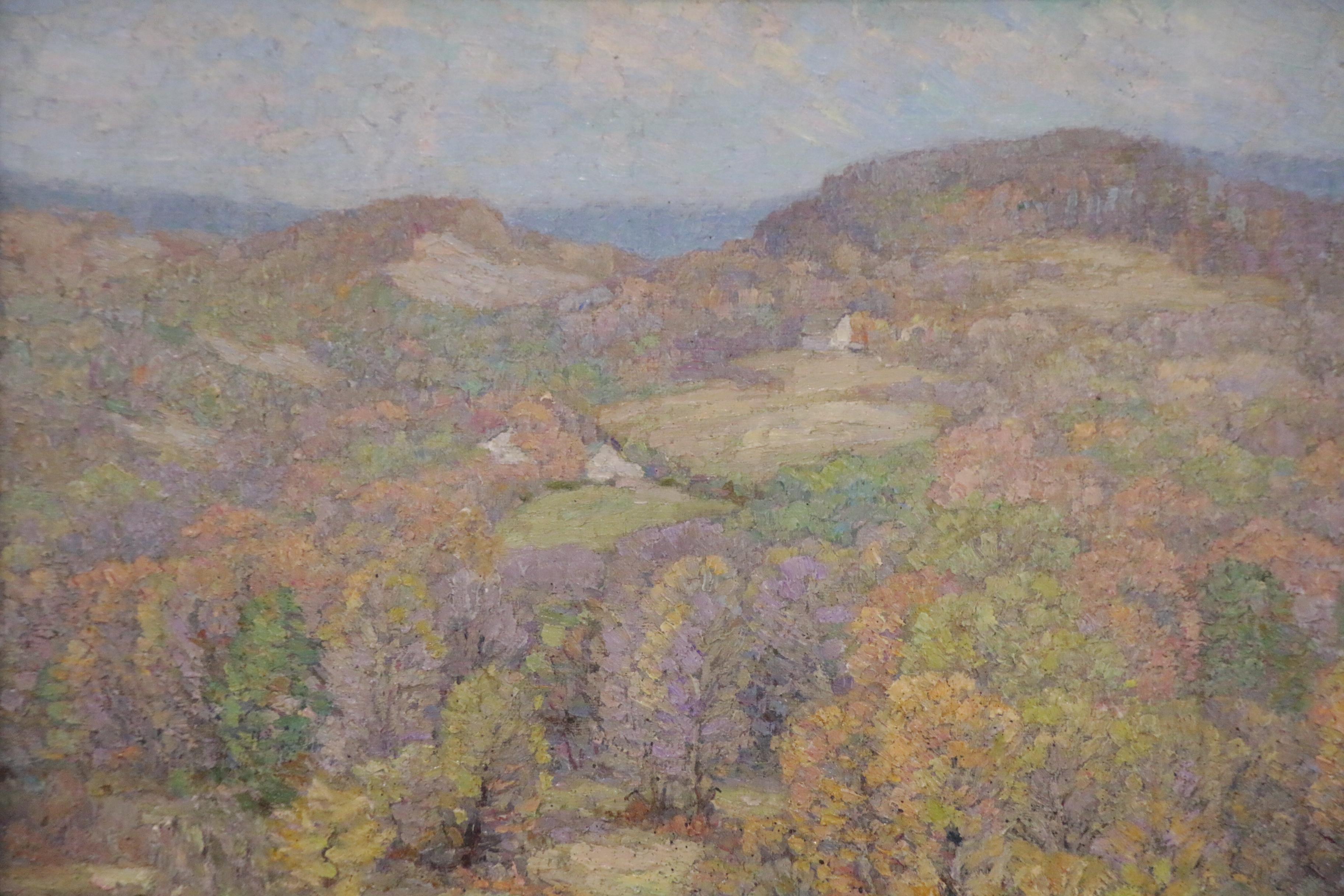 Sara Hess Oil Painting "Tennessee Hills," Early 20th Century