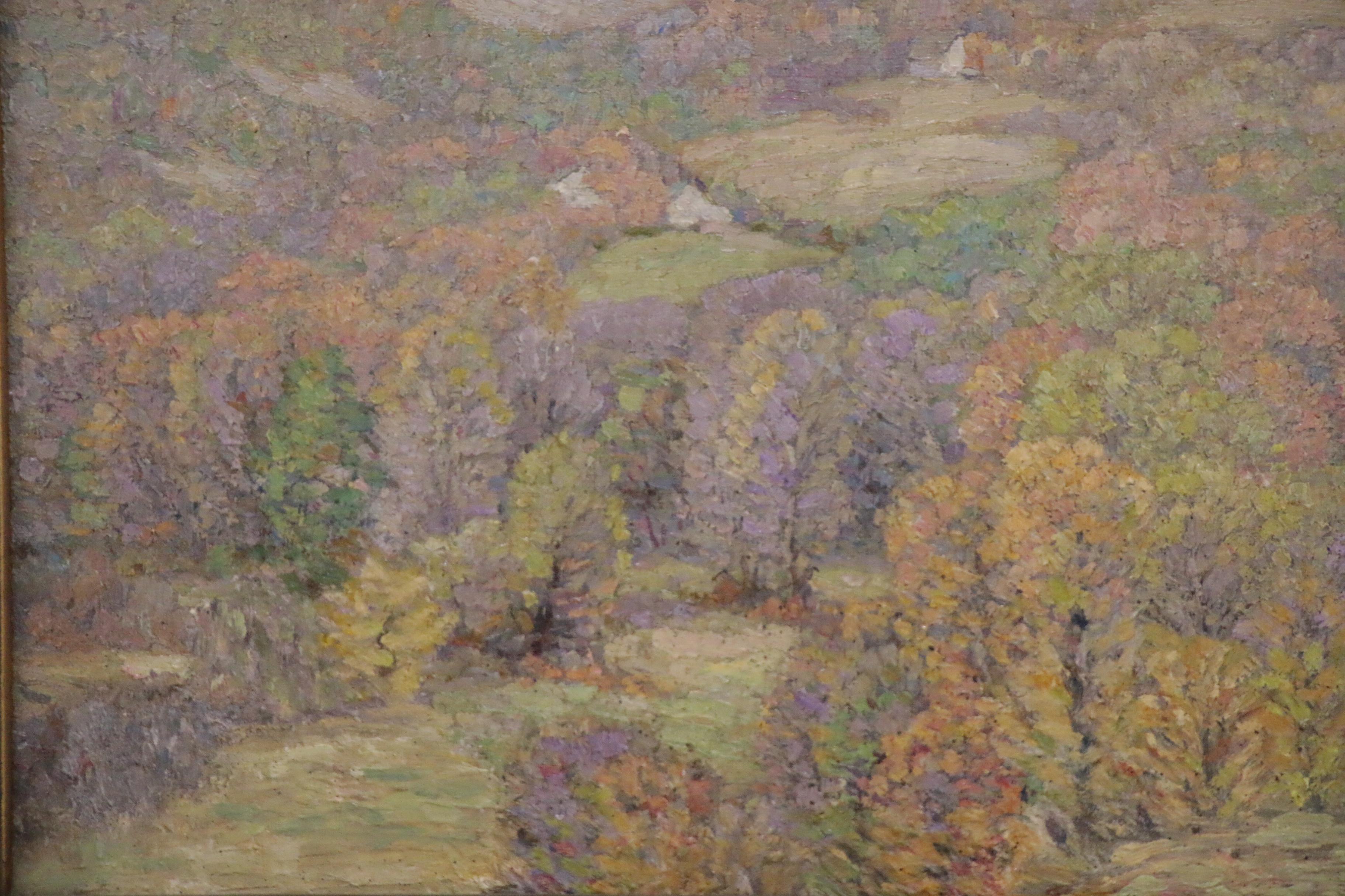 Sara Hess Oil Painting "Tennessee Hills," Early 20th Century