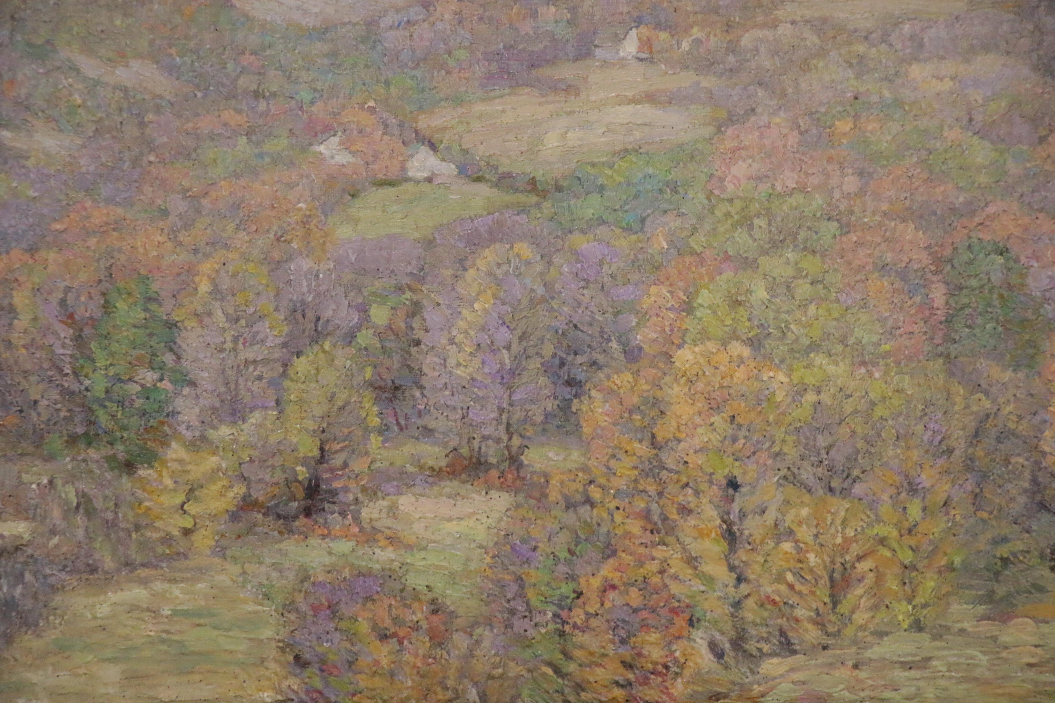 Sara Hess Oil Painting "Tennessee Hills," Early 20th Century