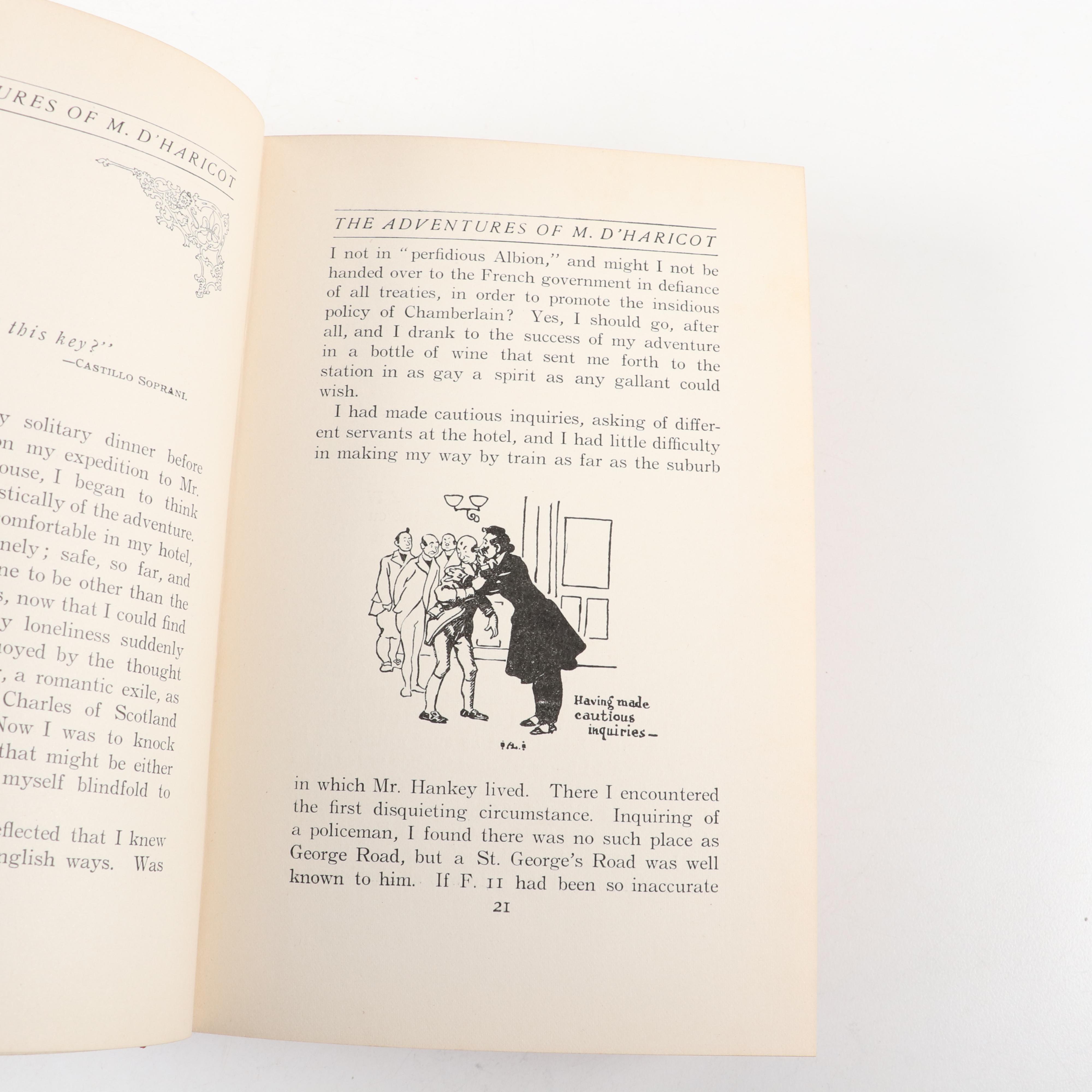 First Edition "The Adventures of M. D'Haricot" by J. Storer Clouston and More