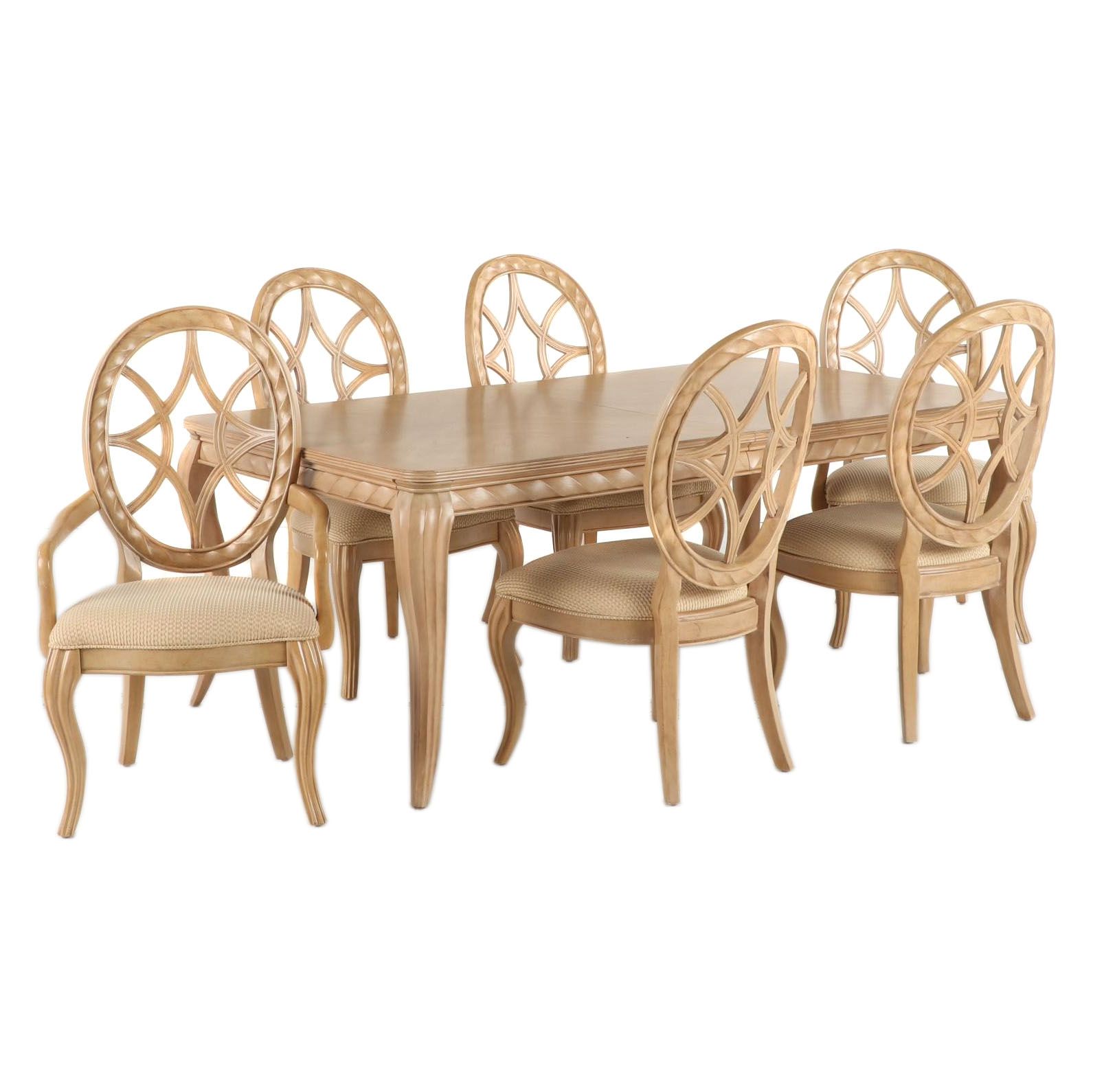 Bernhardt Blonde Wood Seven-Piece Dining Set