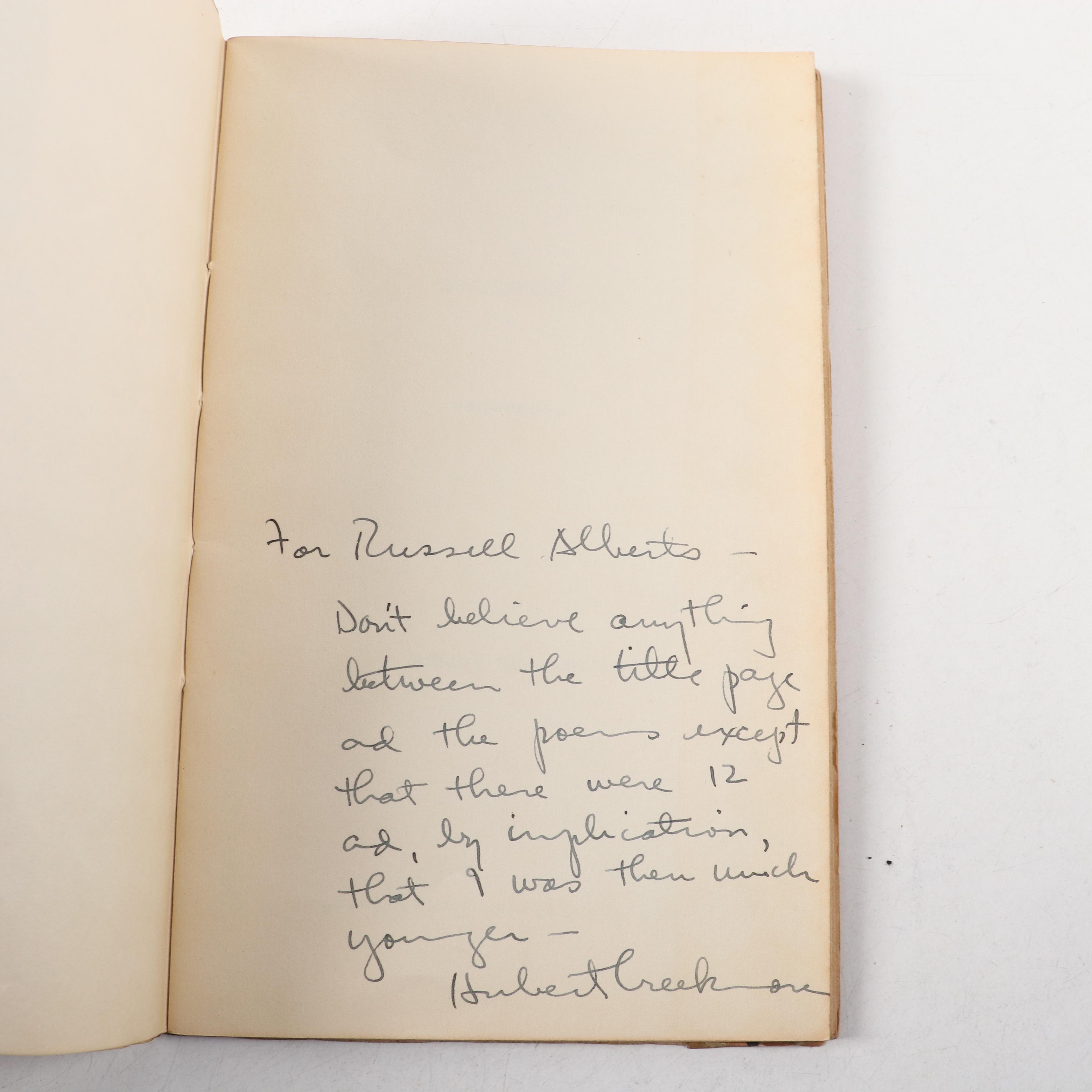 Signed Hand Bound Editions of Hubert Creekmore Poetry