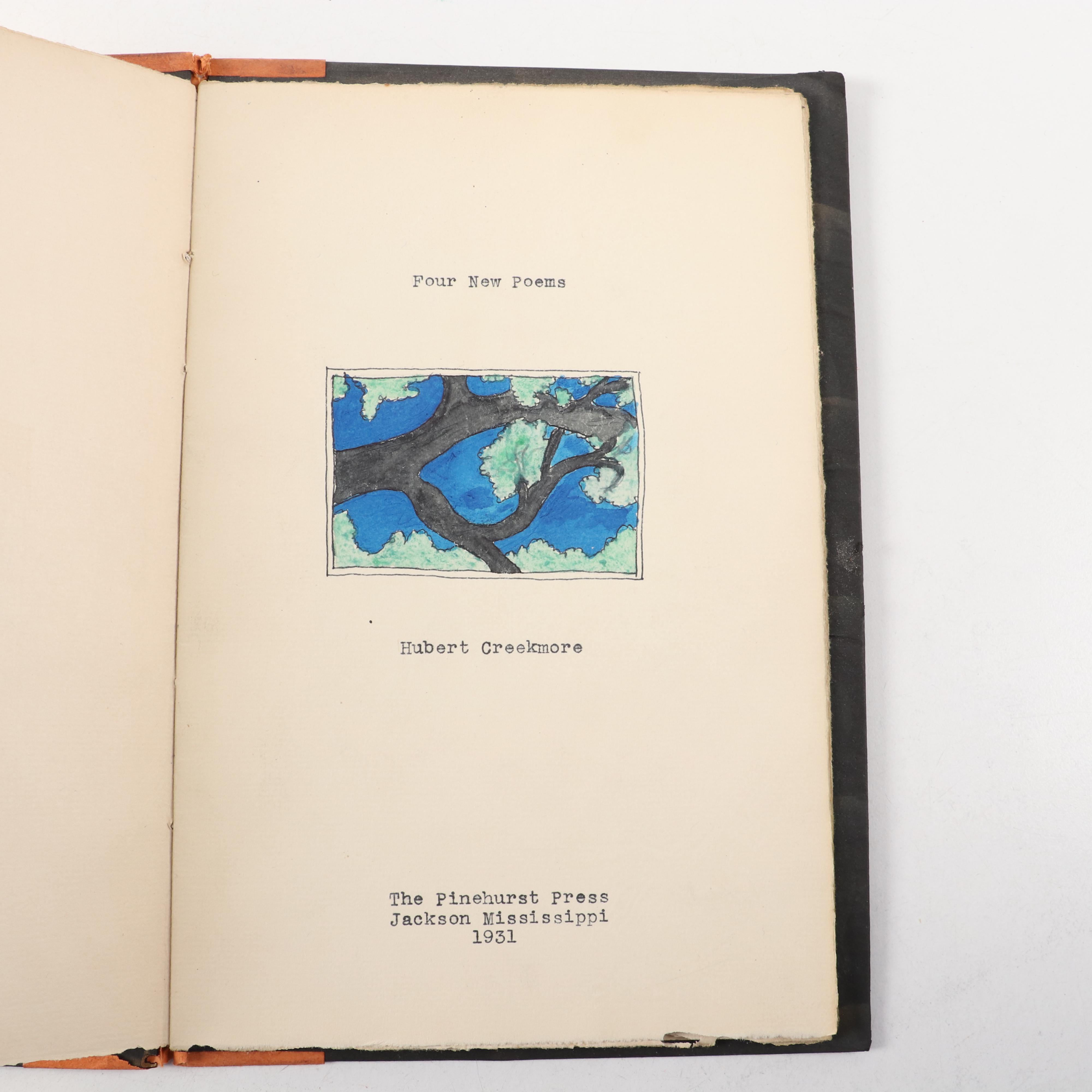 Signed Hand Bound Editions of Hubert Creekmore Poetry