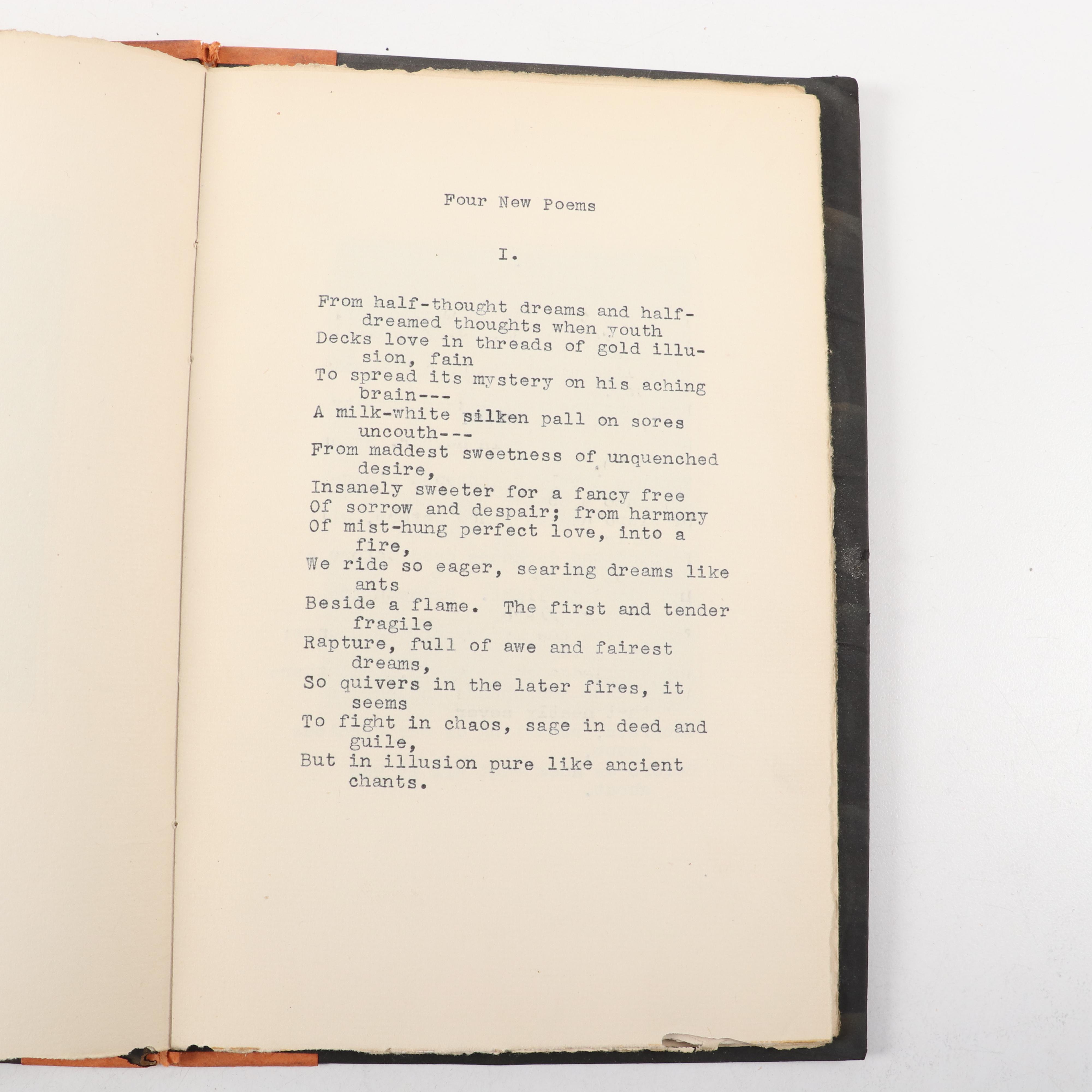 Signed Hand Bound Editions of Hubert Creekmore Poetry