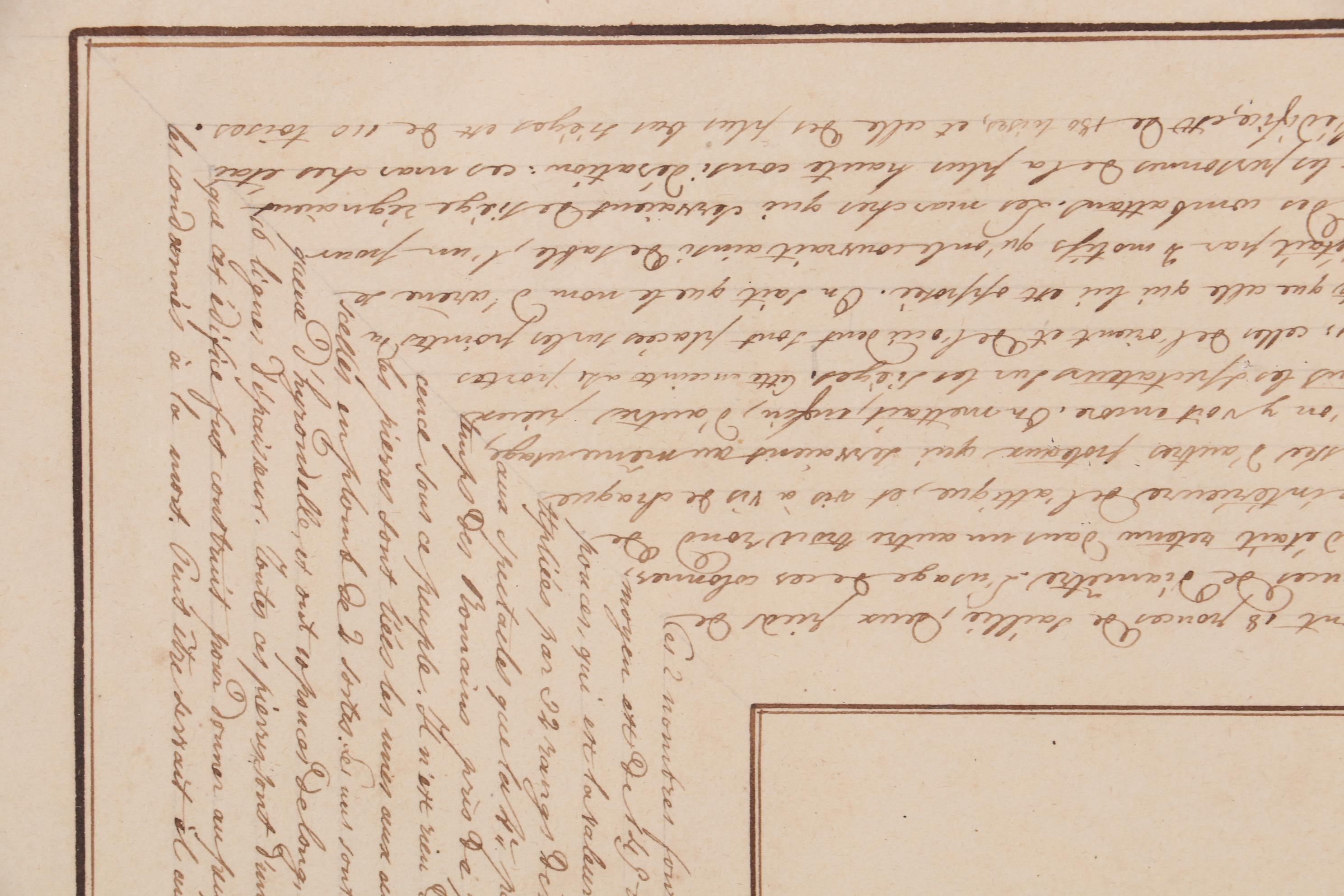 French Ink Drawing "Amphitheatre of Nimes," Early 19th Century