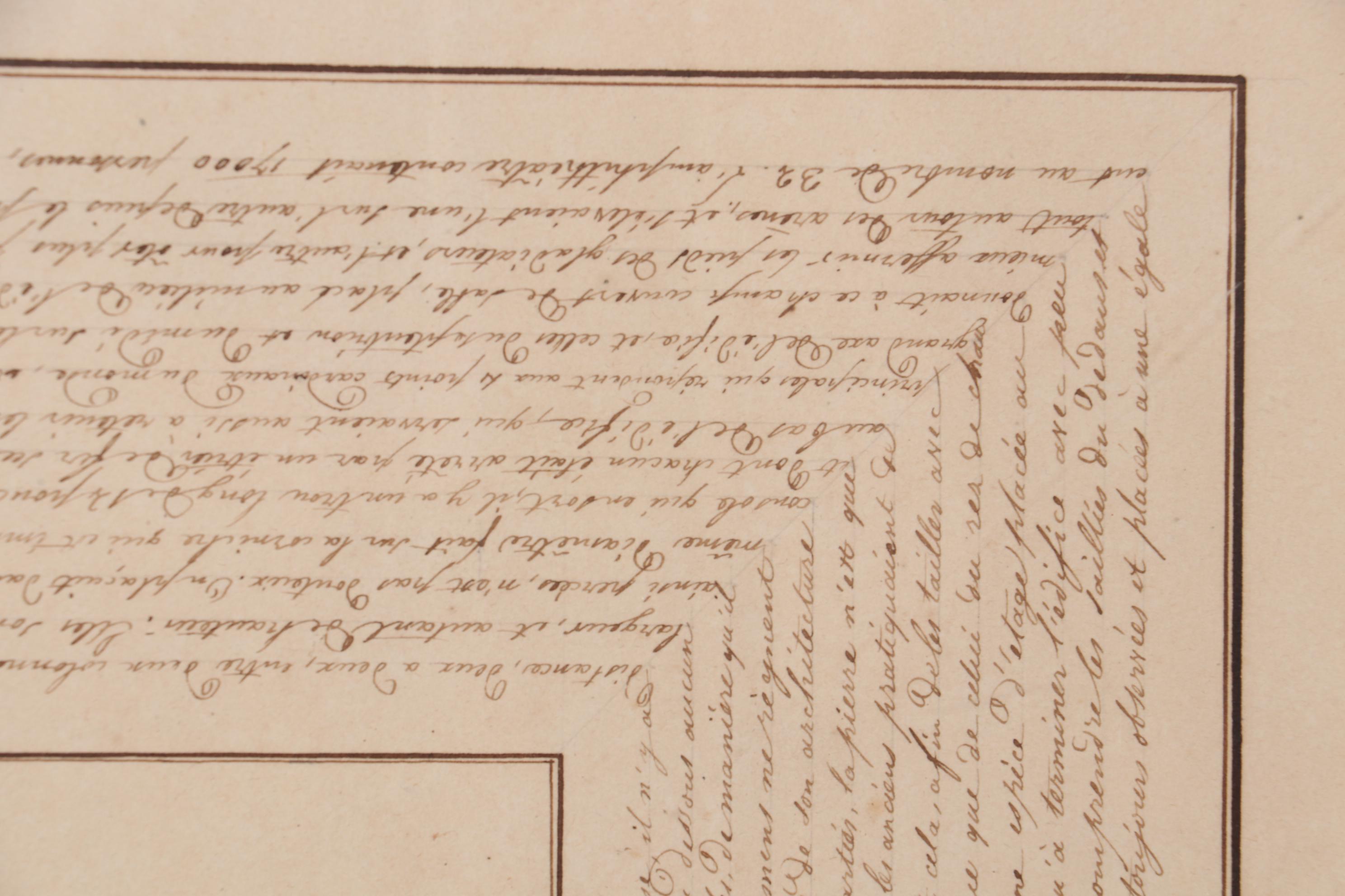French Ink Drawing "Amphitheatre of Nimes," Early 19th Century